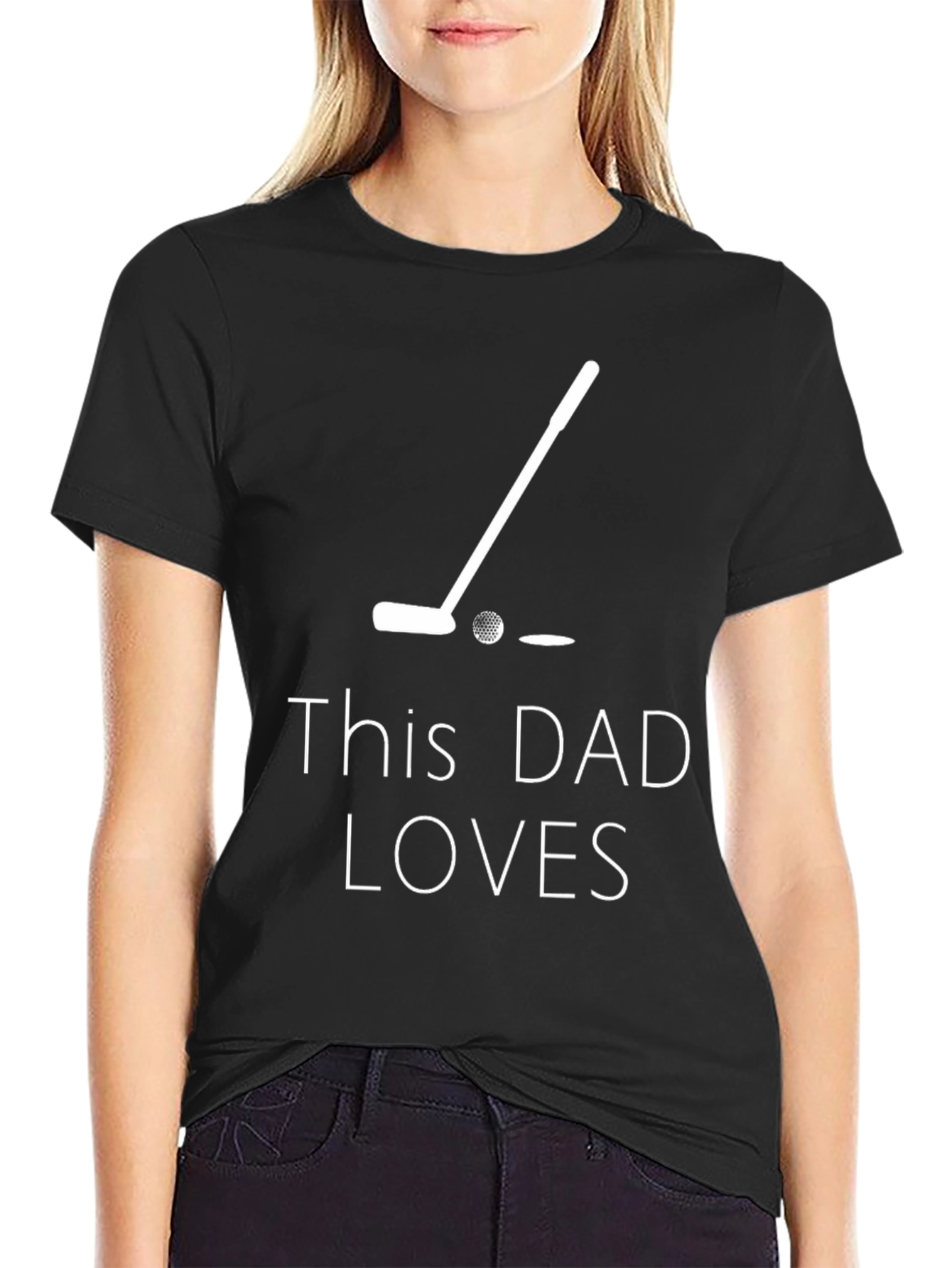 Black This Dad Loves Golf T-Shirt view 2