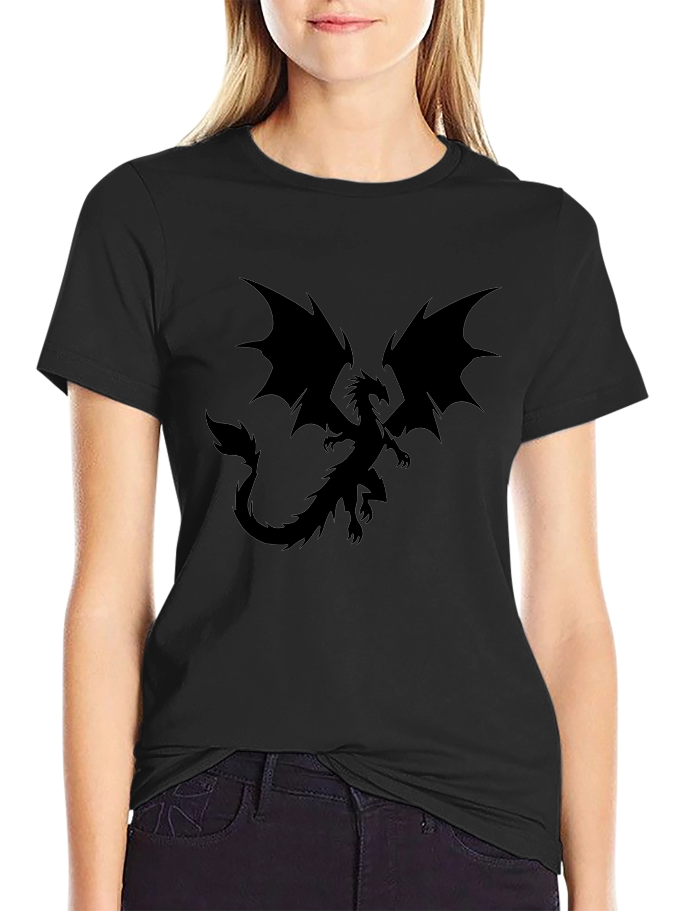 Dragon Graphic Black T-Shirt for Men - 2
