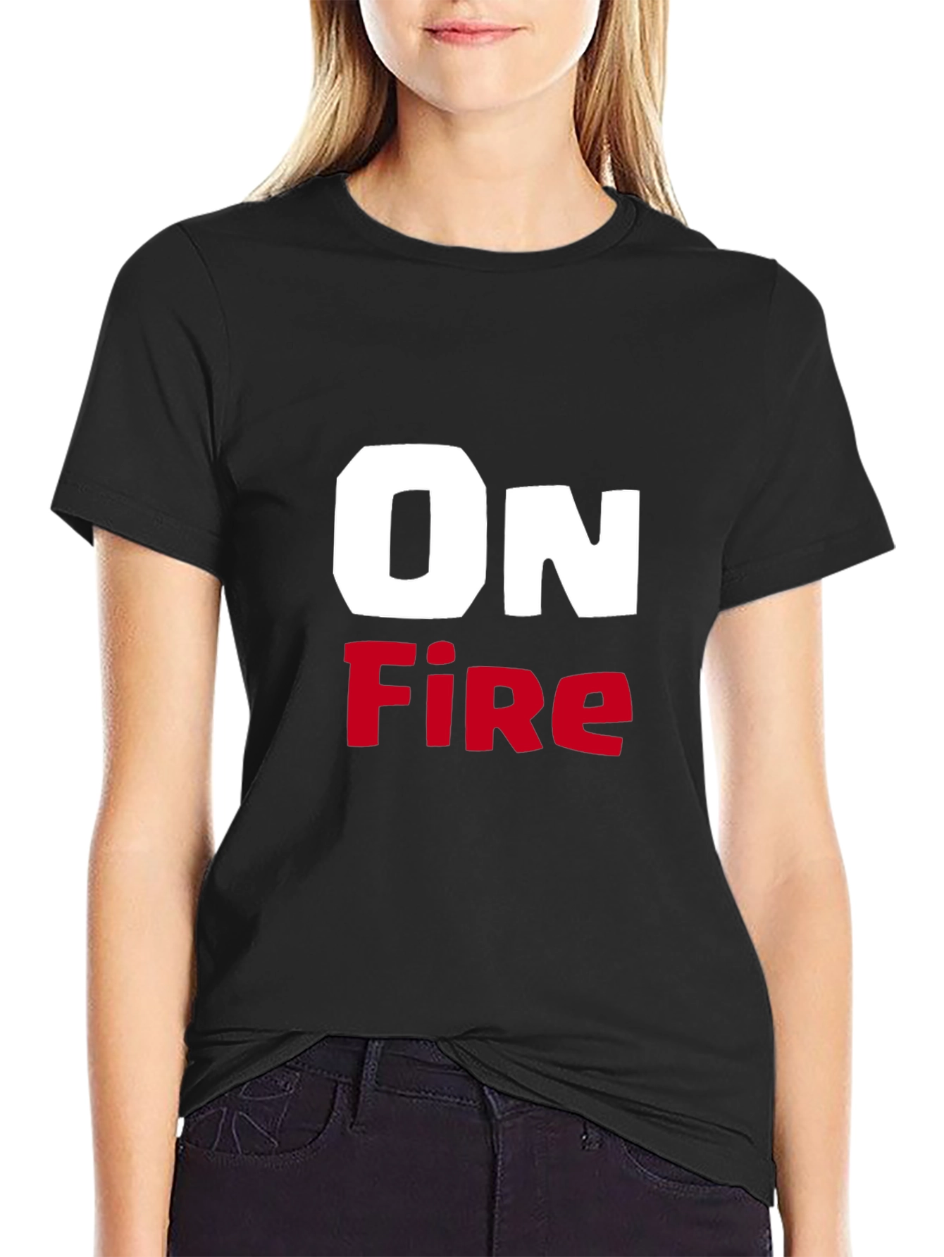 Black On Fire Graphic T-Shirt - Bold Statement Tee view 2