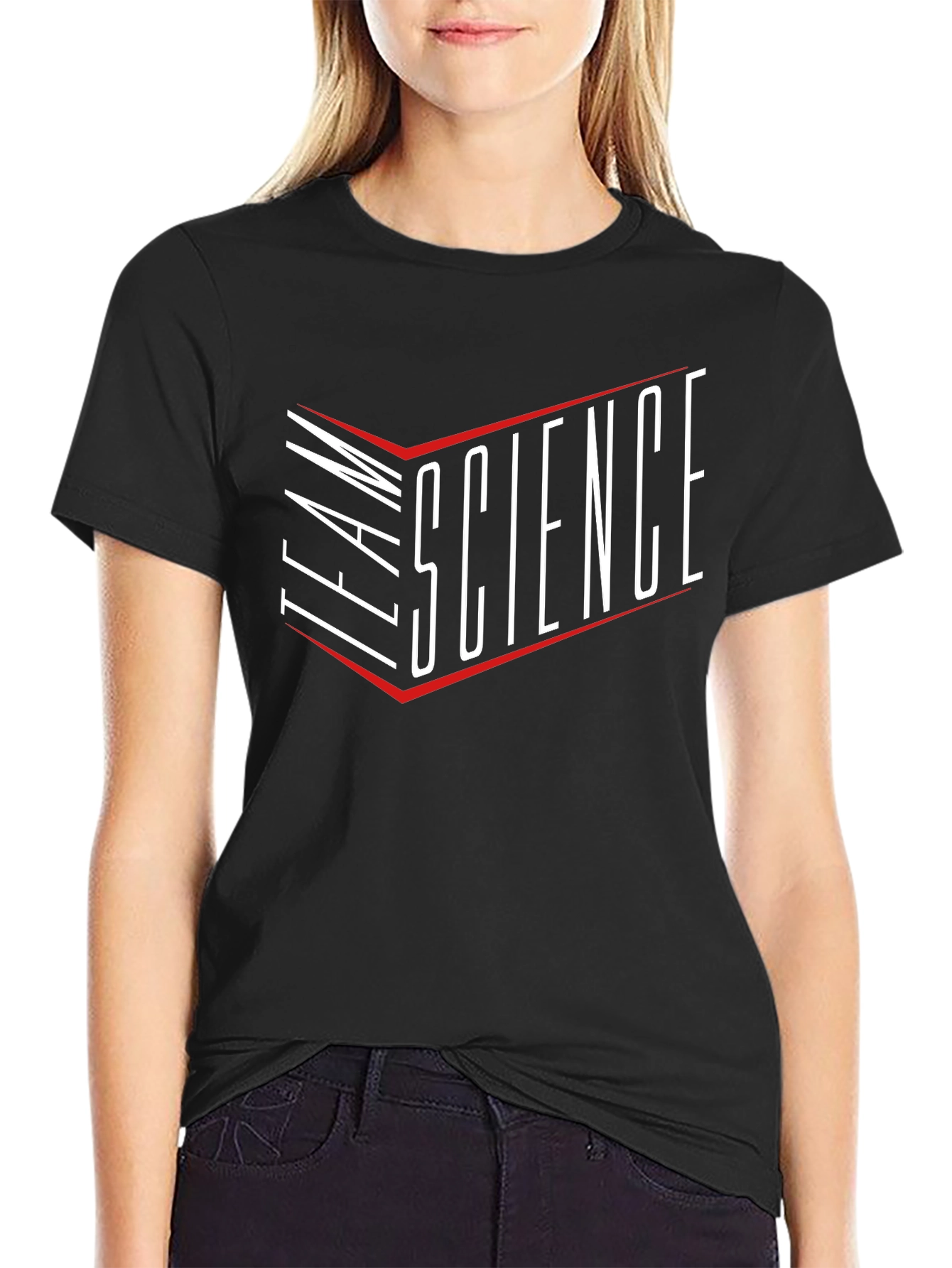 Black Team Science Graphic Black T-Shirt view 2