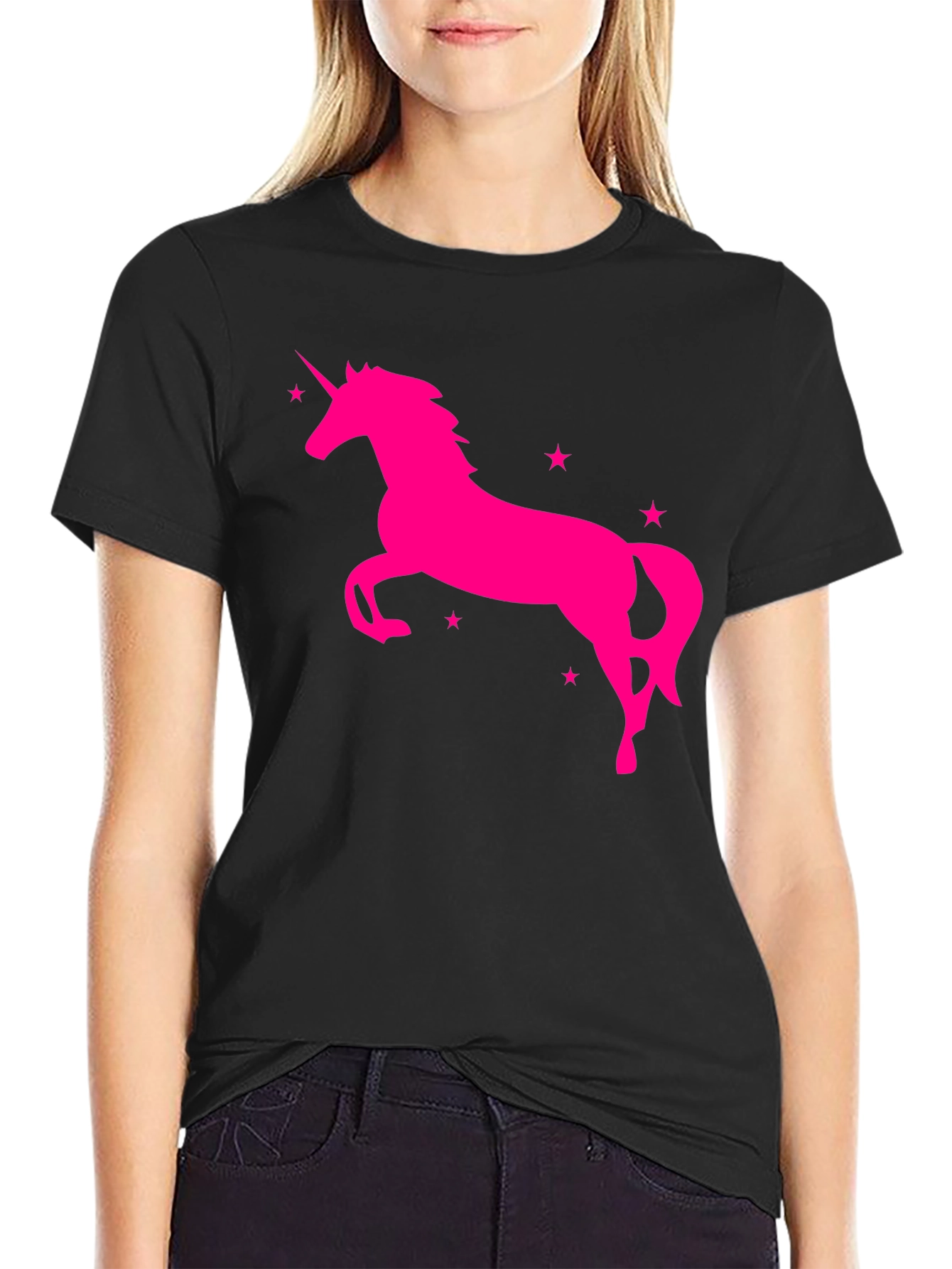 Black Unicorn Graphic Tee - Men's Black Shirt view 2