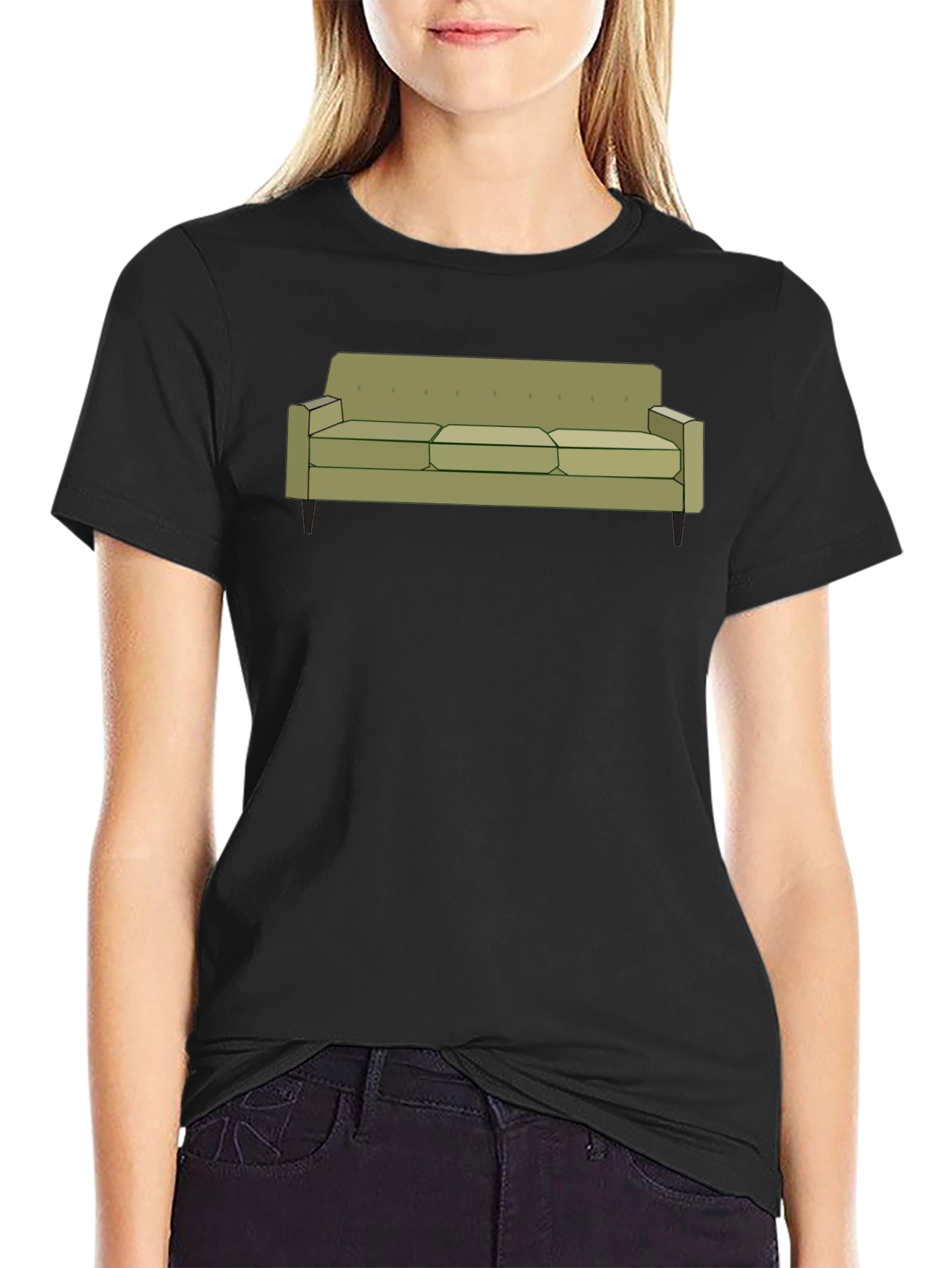 Black Couch Graphic T-Shirt - Comfortable & Stylish view 2