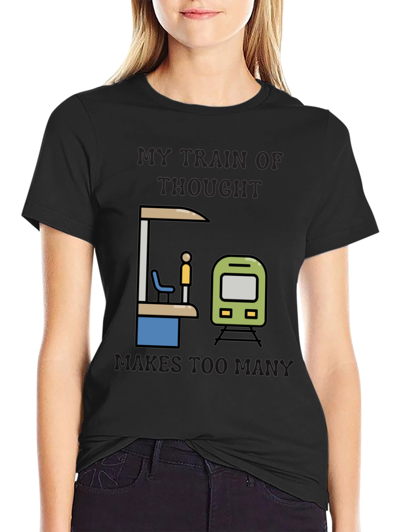 My Train of Thought T-Shirt: Humorous Graphic Tee - 2