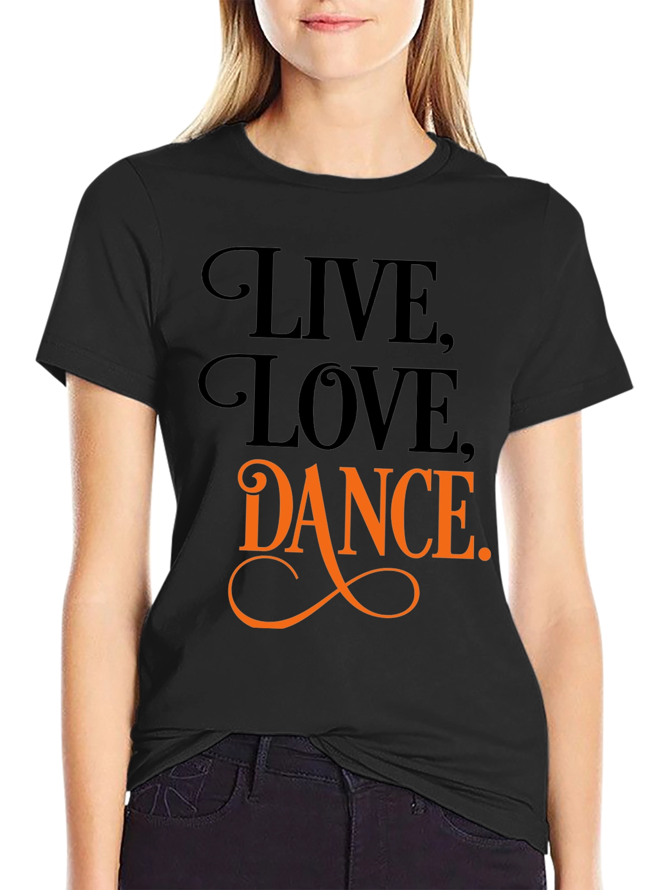Black Live, Love, Dance Graphic Tee view 2