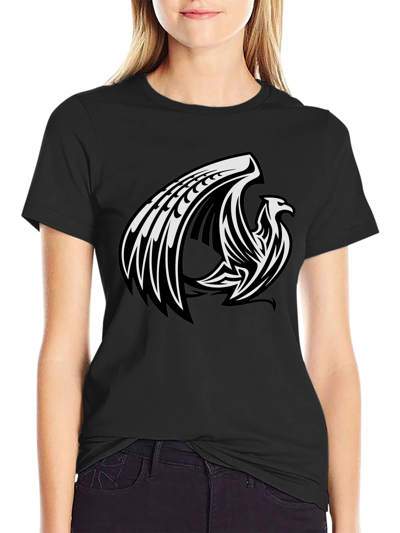 Black Phoenix Graphic Black T-Shirt view 2