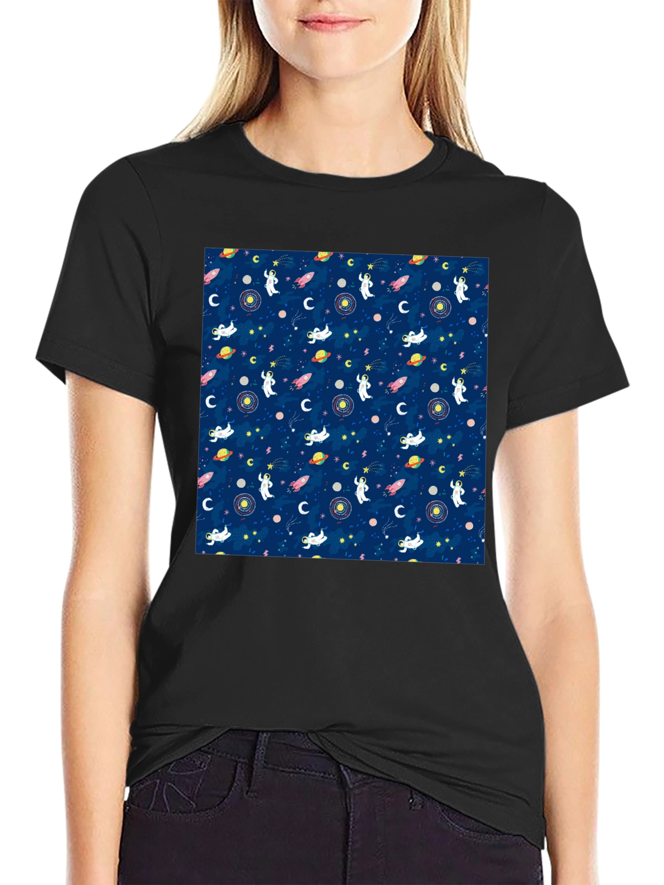 Cosmic Astronauts Black T-Shirt - 2