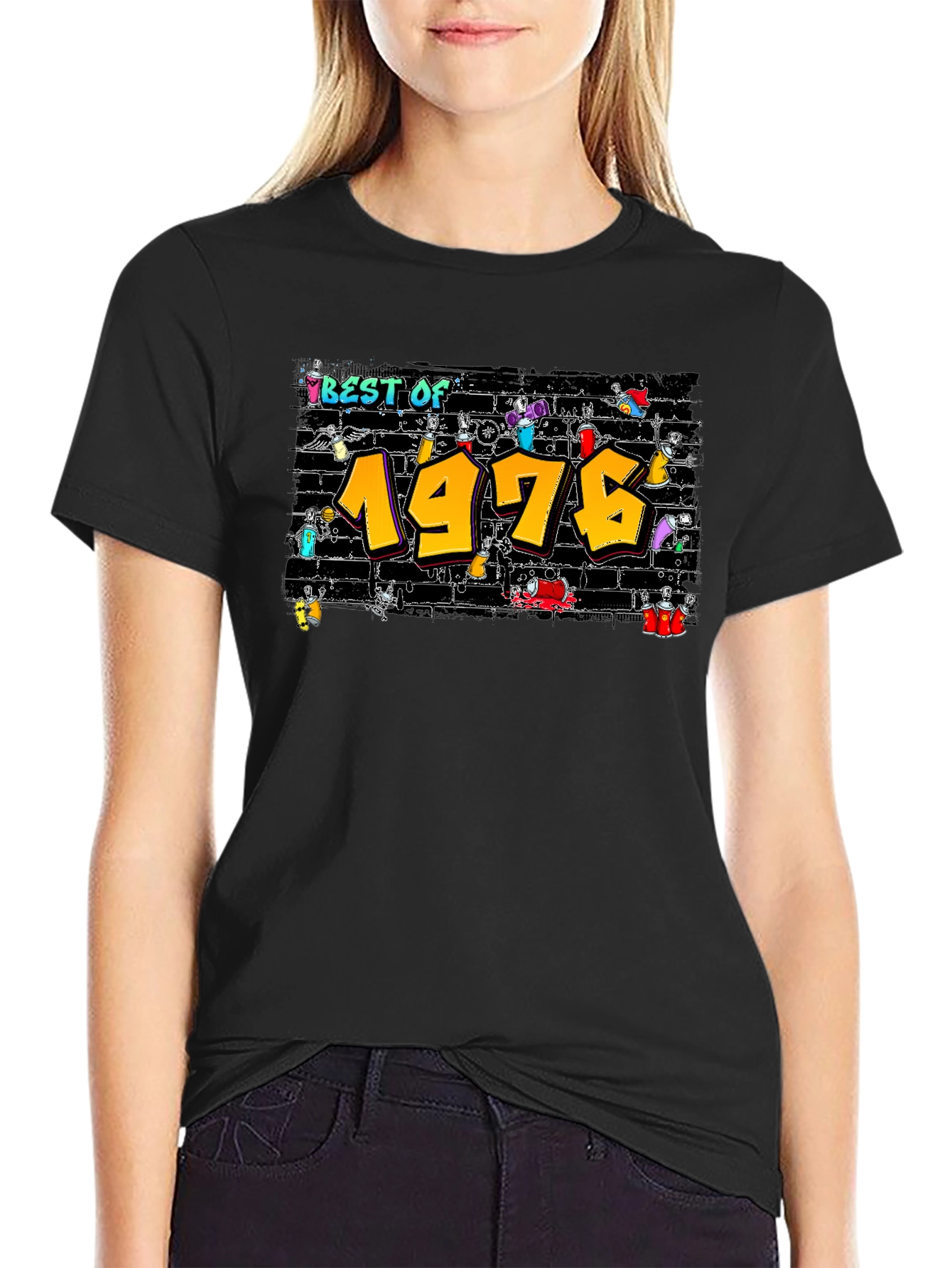 Black Best of 1976 T-Shirt view 2
