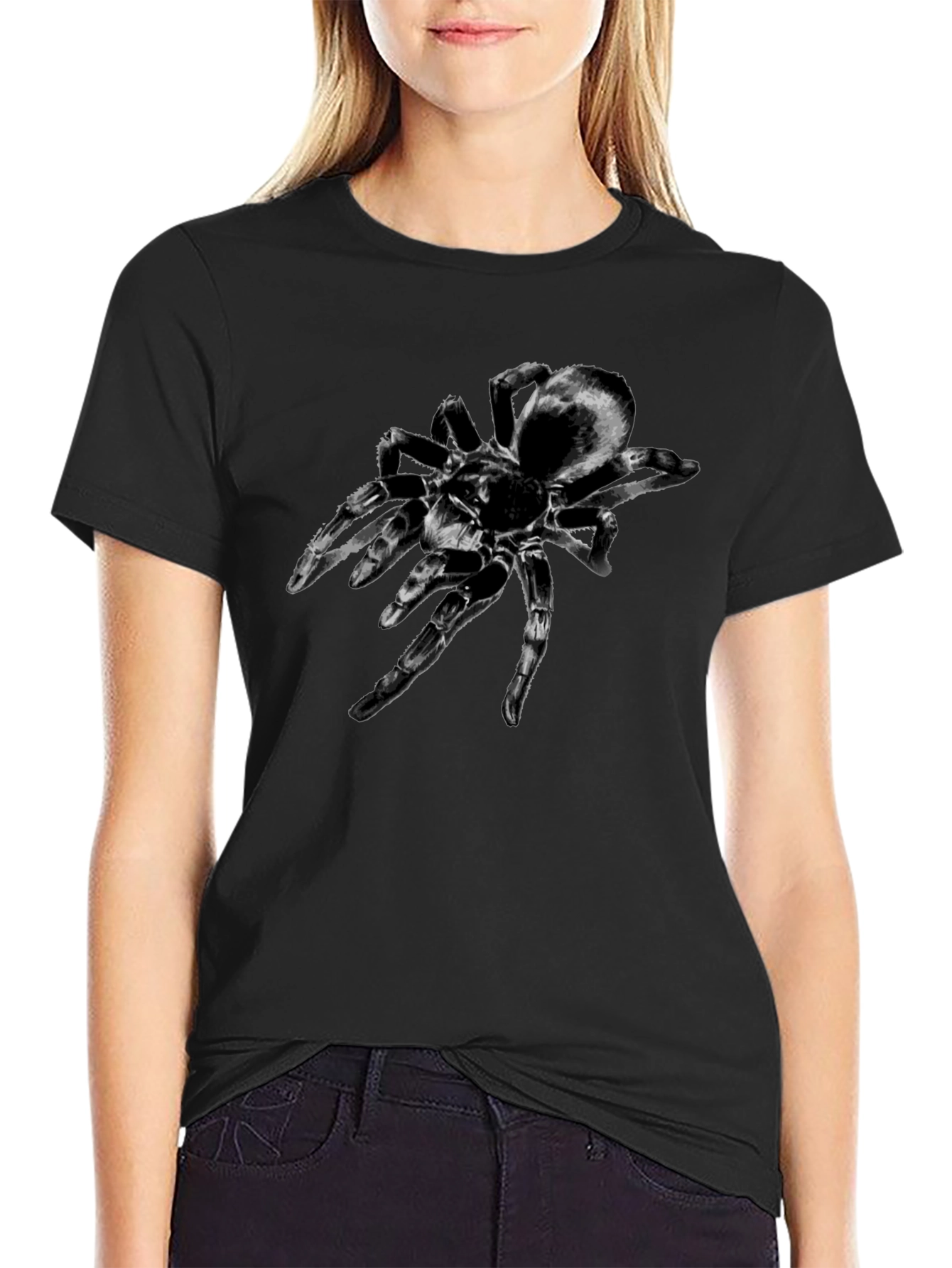 Black Tarantula Graphic Tee - Bold Spider Design view 2