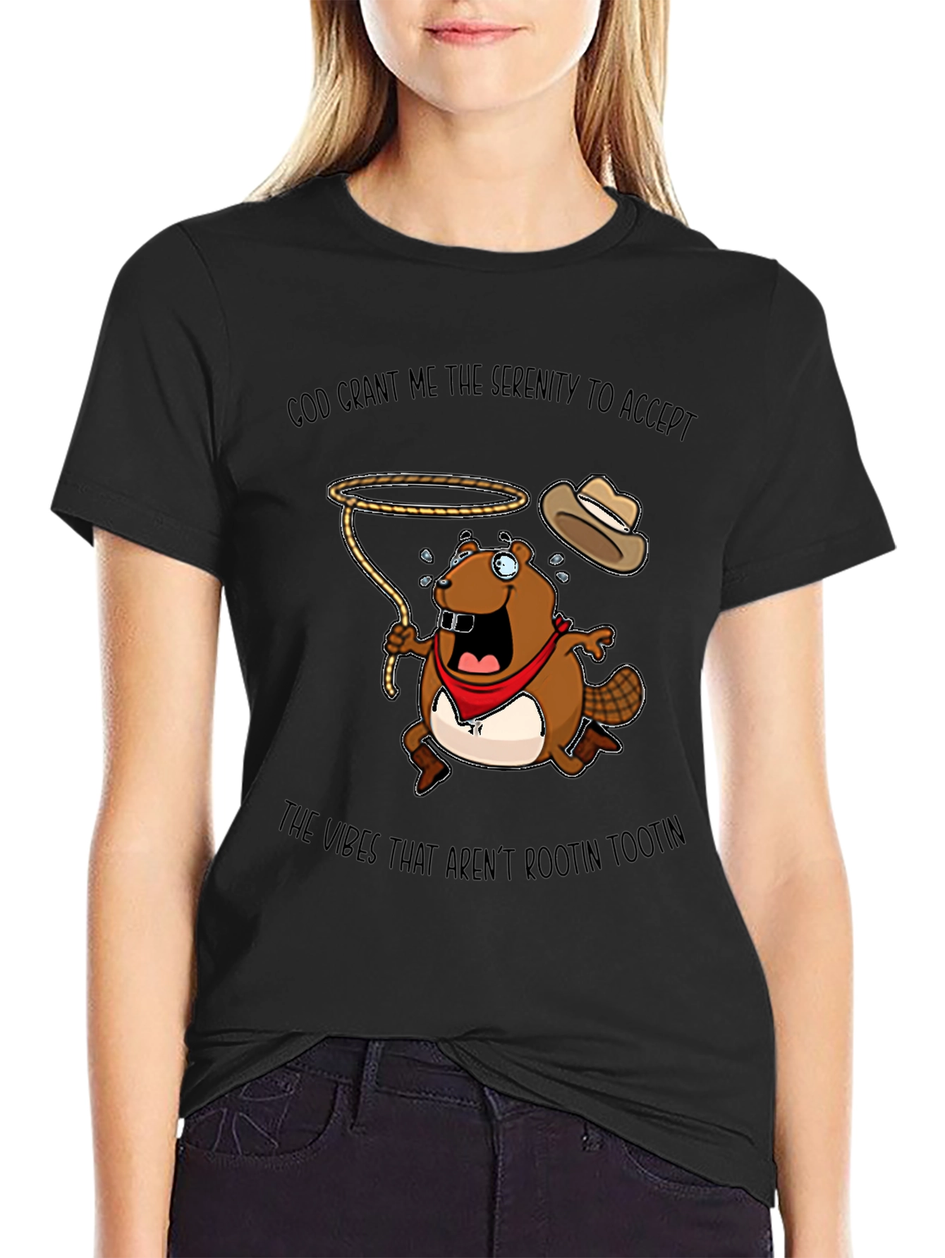 Black Rootin Tootin Beaver Graphic Tee view 2