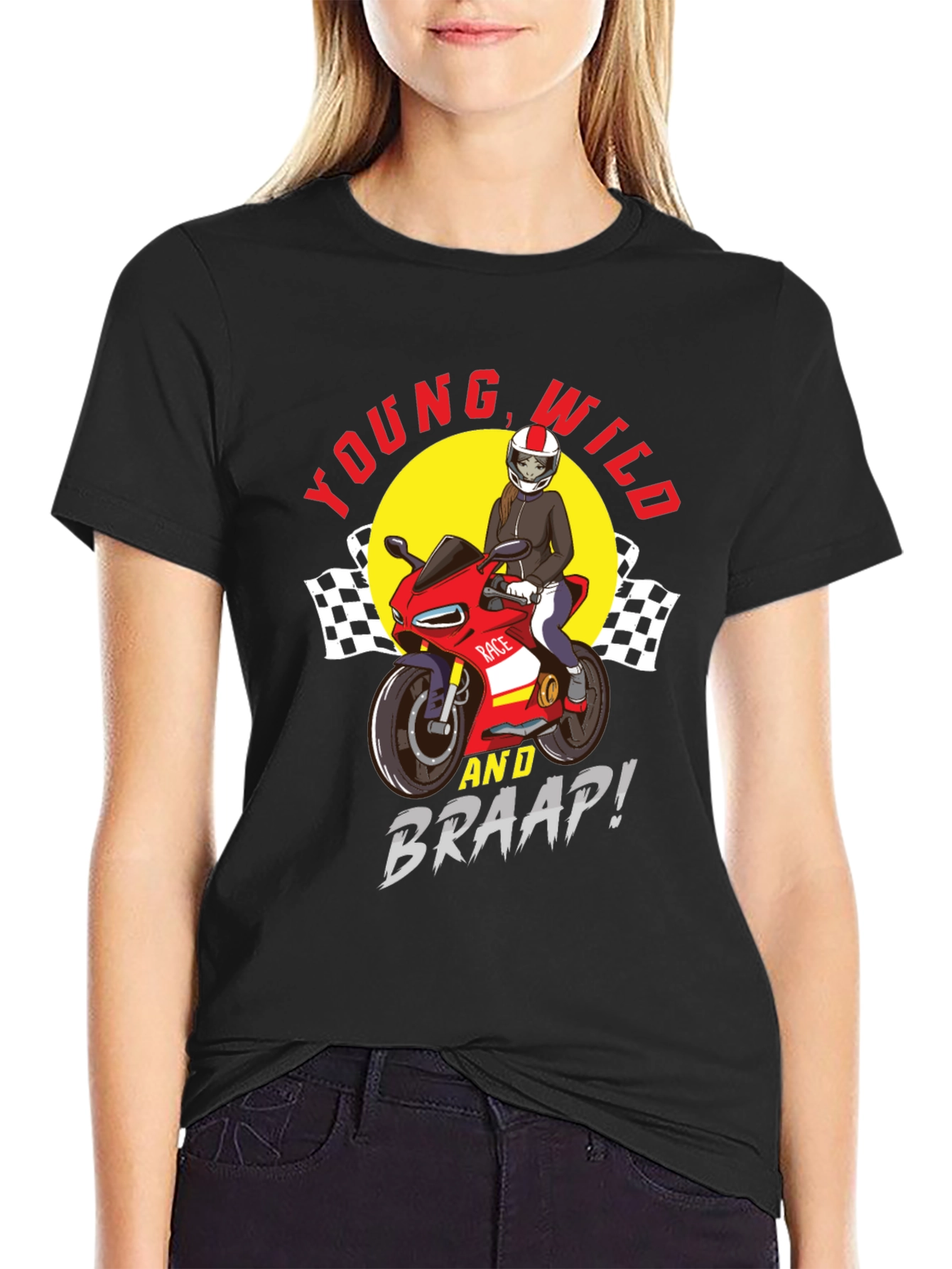 Black Young, Wild & Braap! Graphic Tee view 2