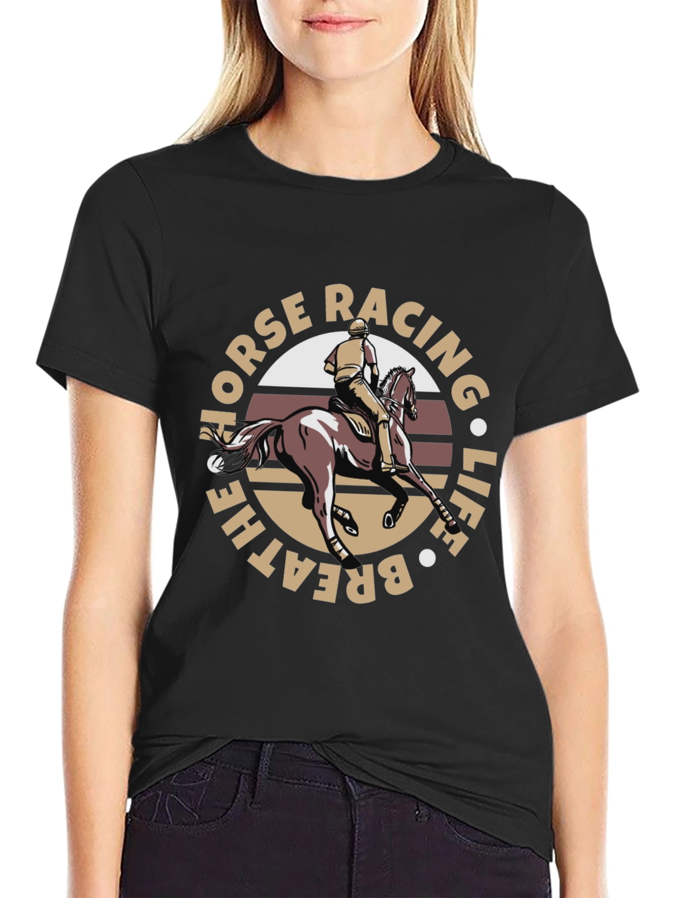 Black Horse Racing Graphic Tee view 2