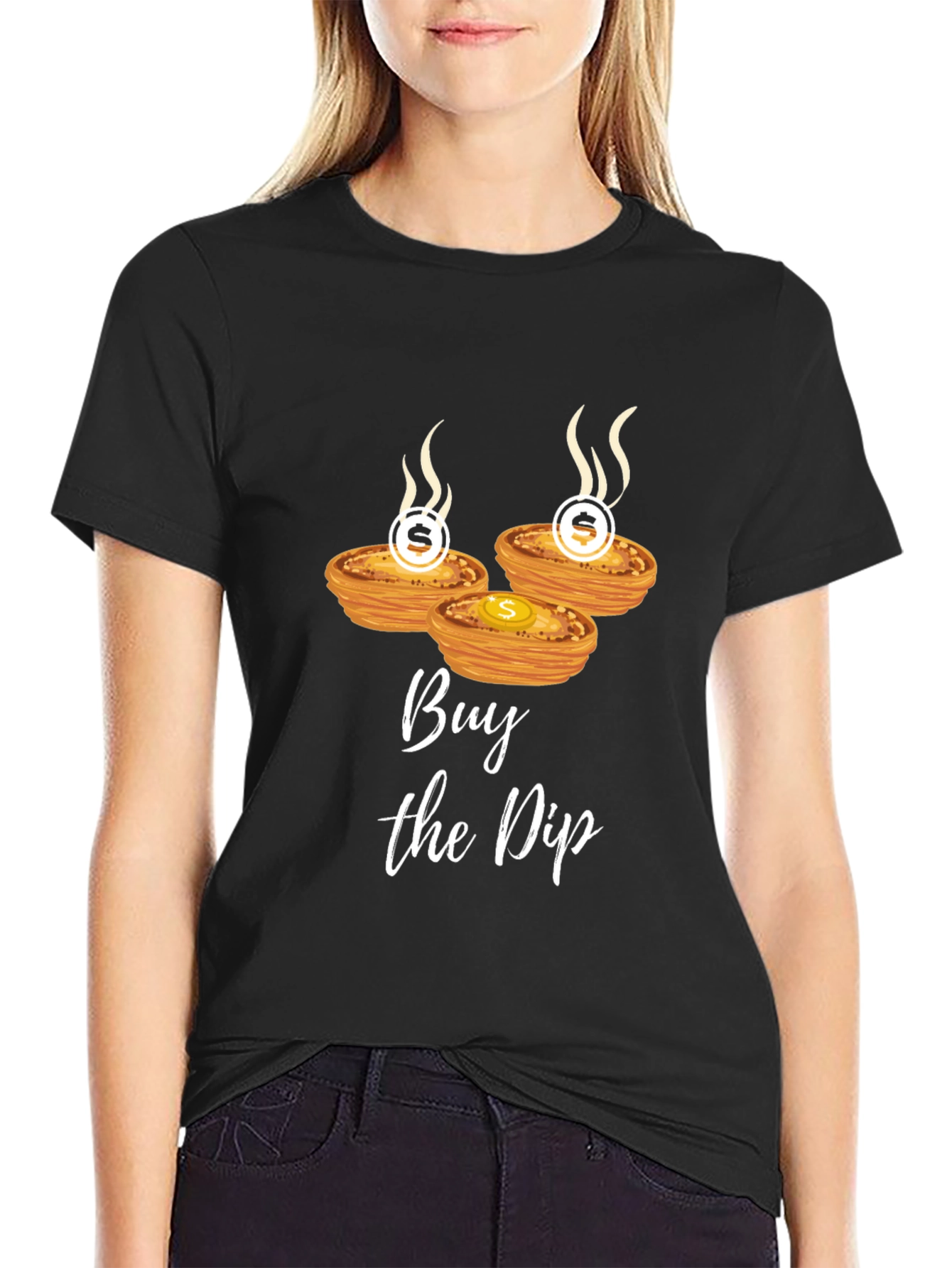 Black Buy the Dip T-Shirt view 2