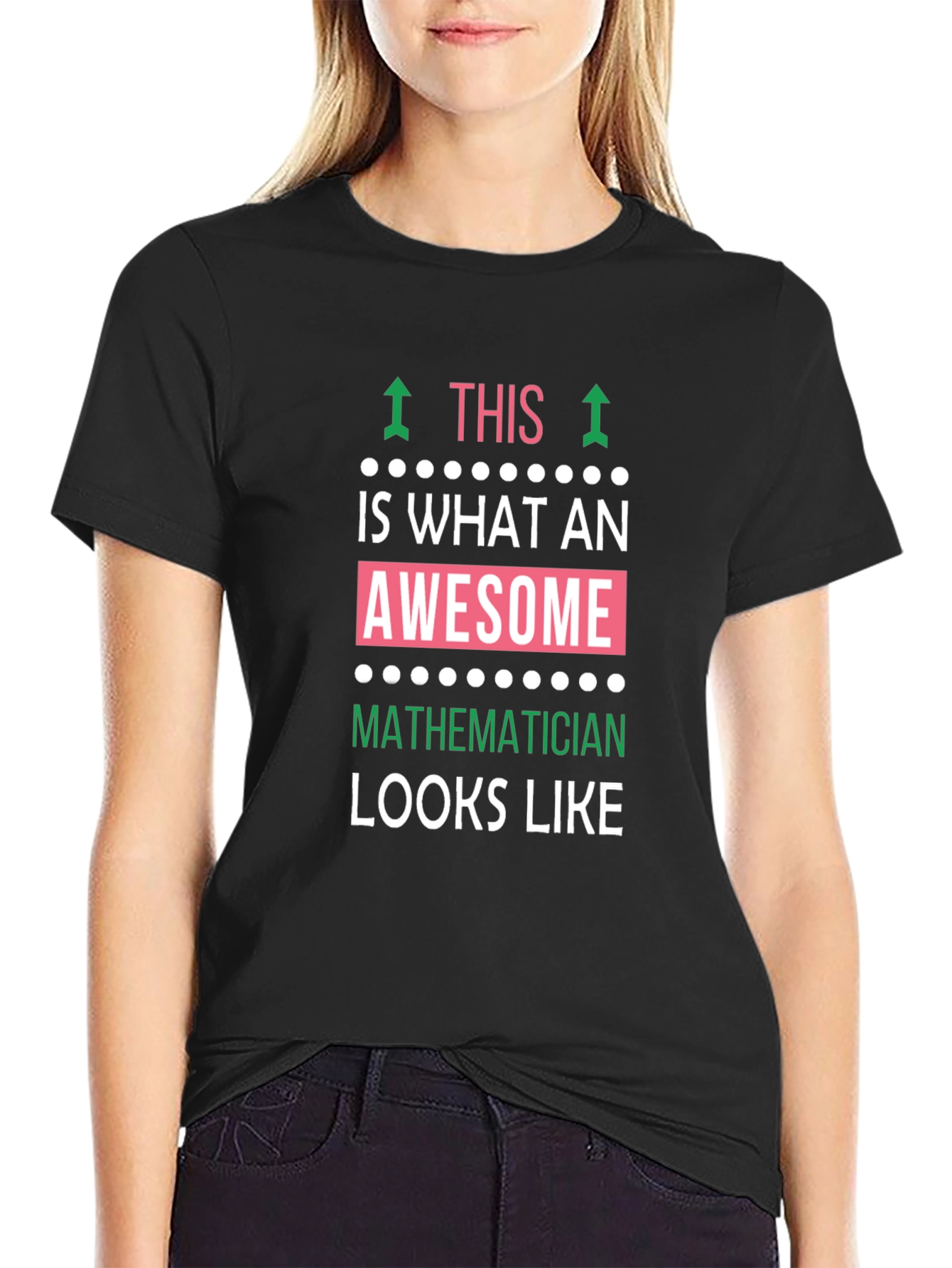 Black Awesome Mathematician T-Shirt view 2