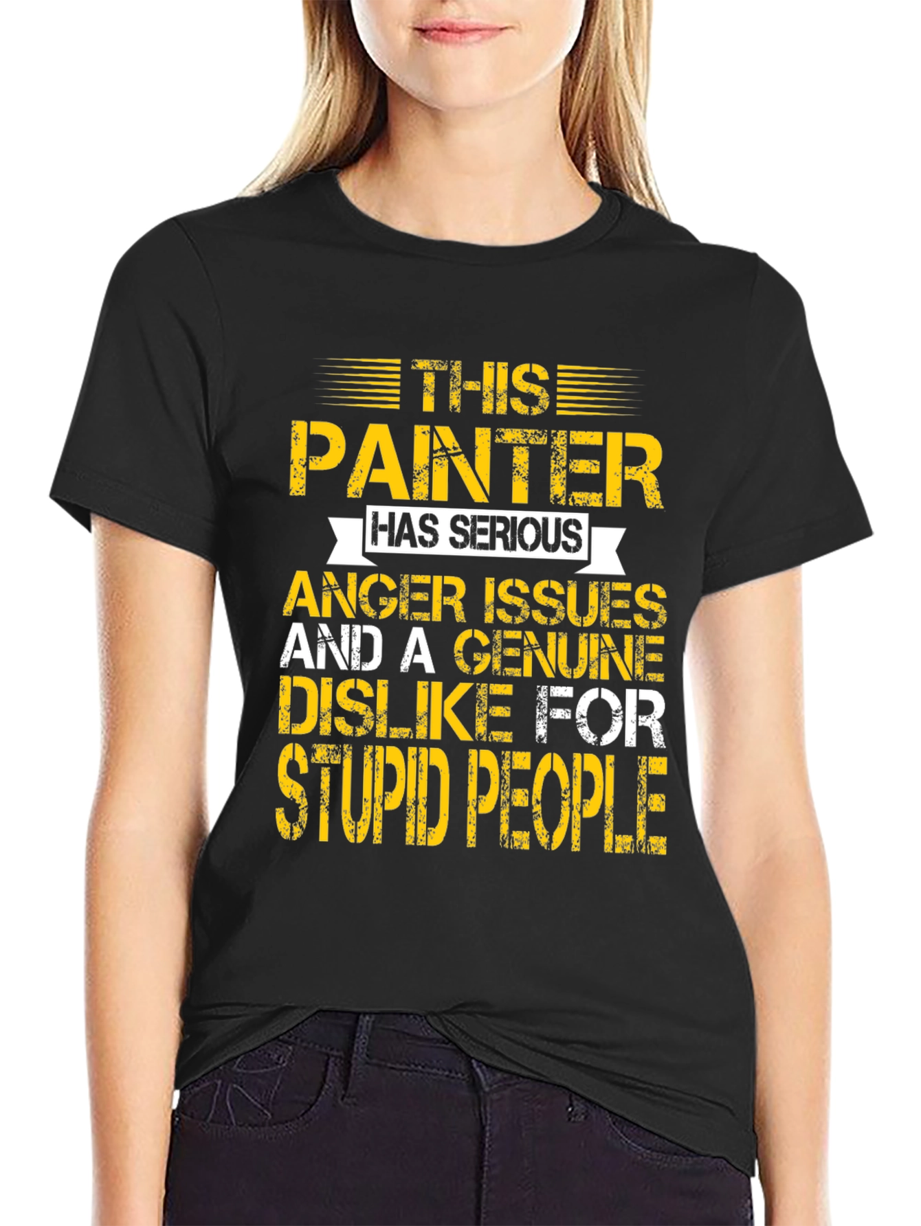 Black This Painter Has Serious Anger Issues Graphic Tee view 2