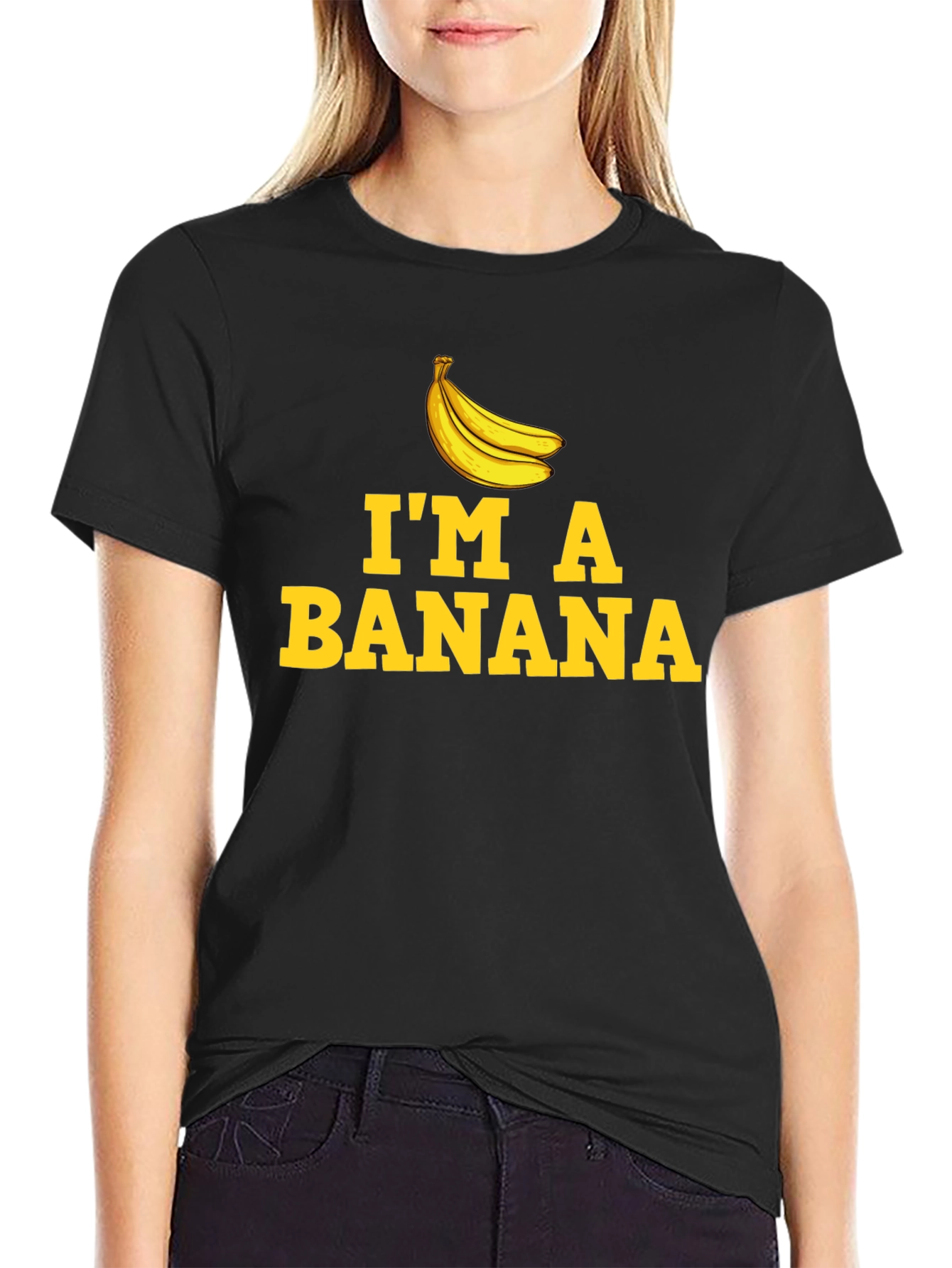 Black I'm a Banana T-Shirt - Novelty Graphic Tee view 2