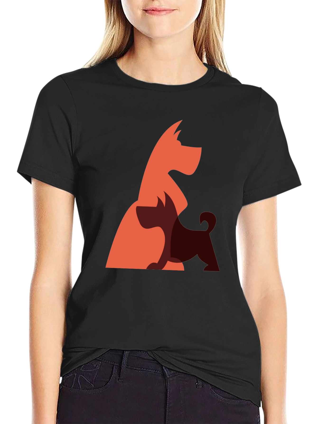 Black Dog Breed Graphic Tee - Modern Pet Lover Shirt view 2