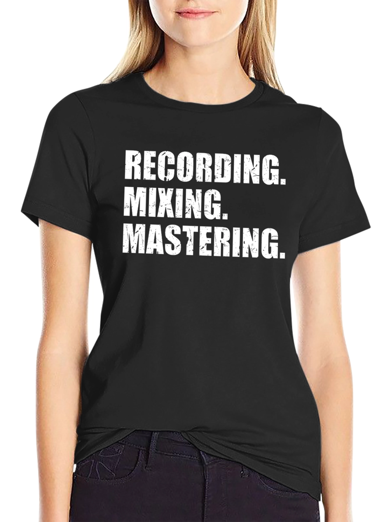 Black Recording Mixing Mastering T-Shirt view 2