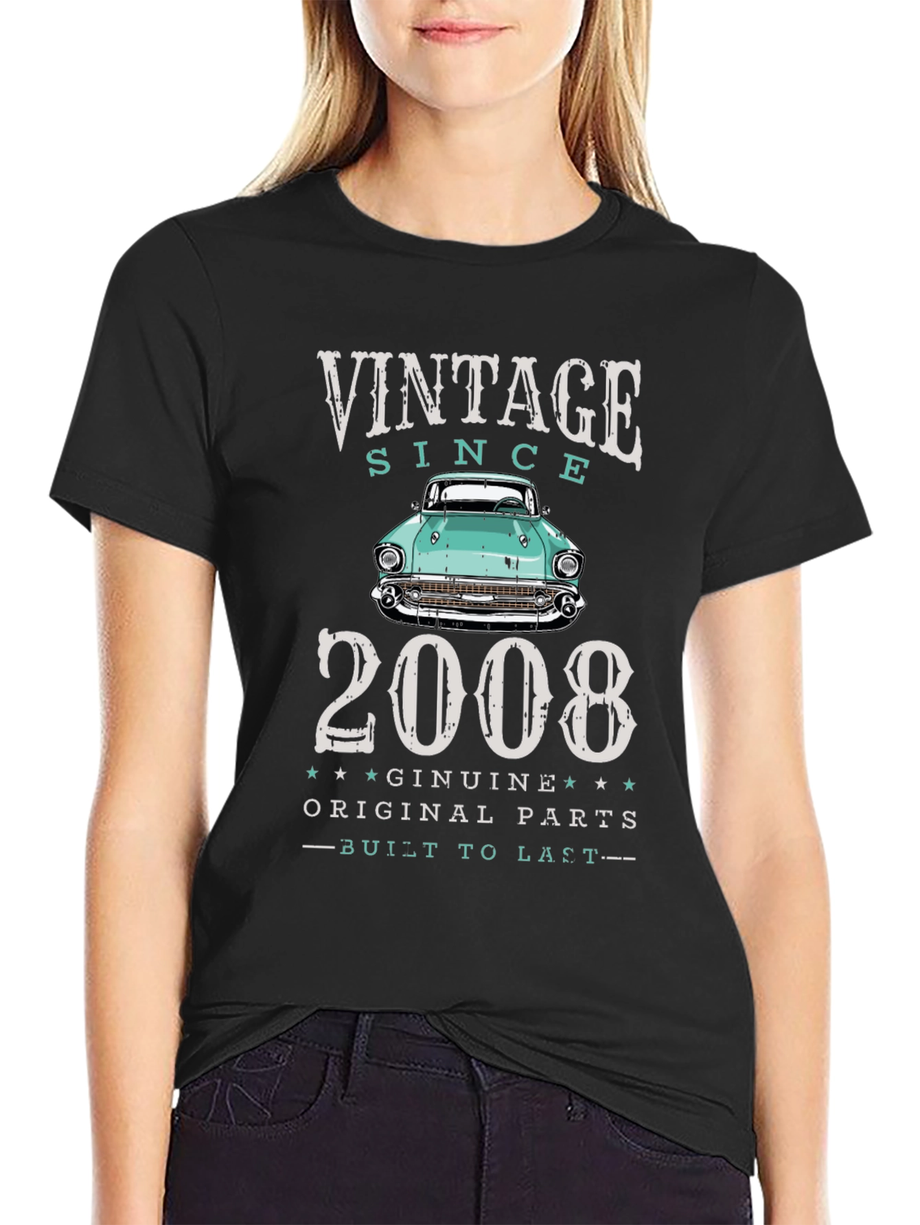 Black Vintage 2008 T-Shirt - Genuine Original Parts view 2