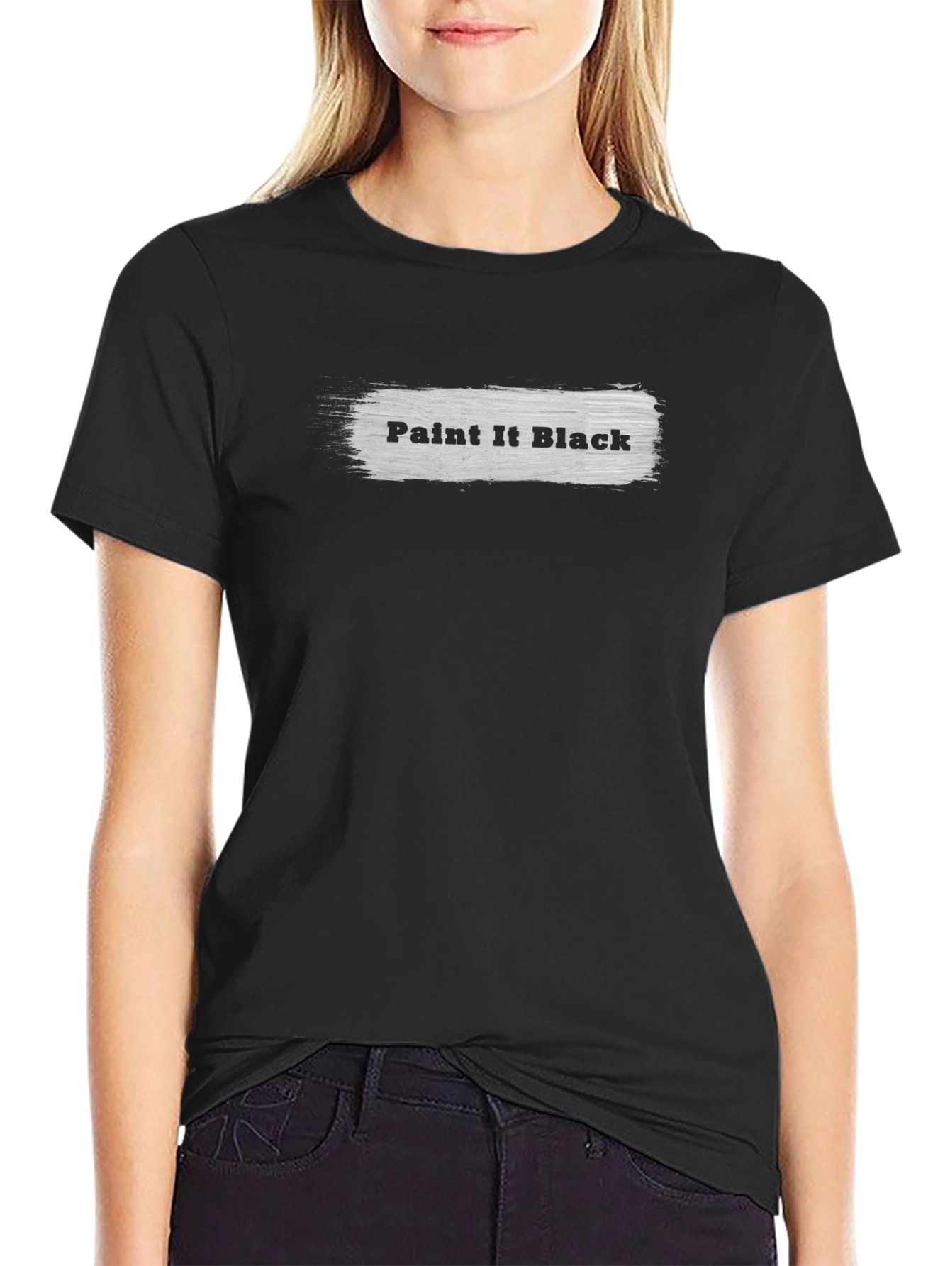 Black Paint It Black Graphic Tee - Soft Cotton Blend view 2