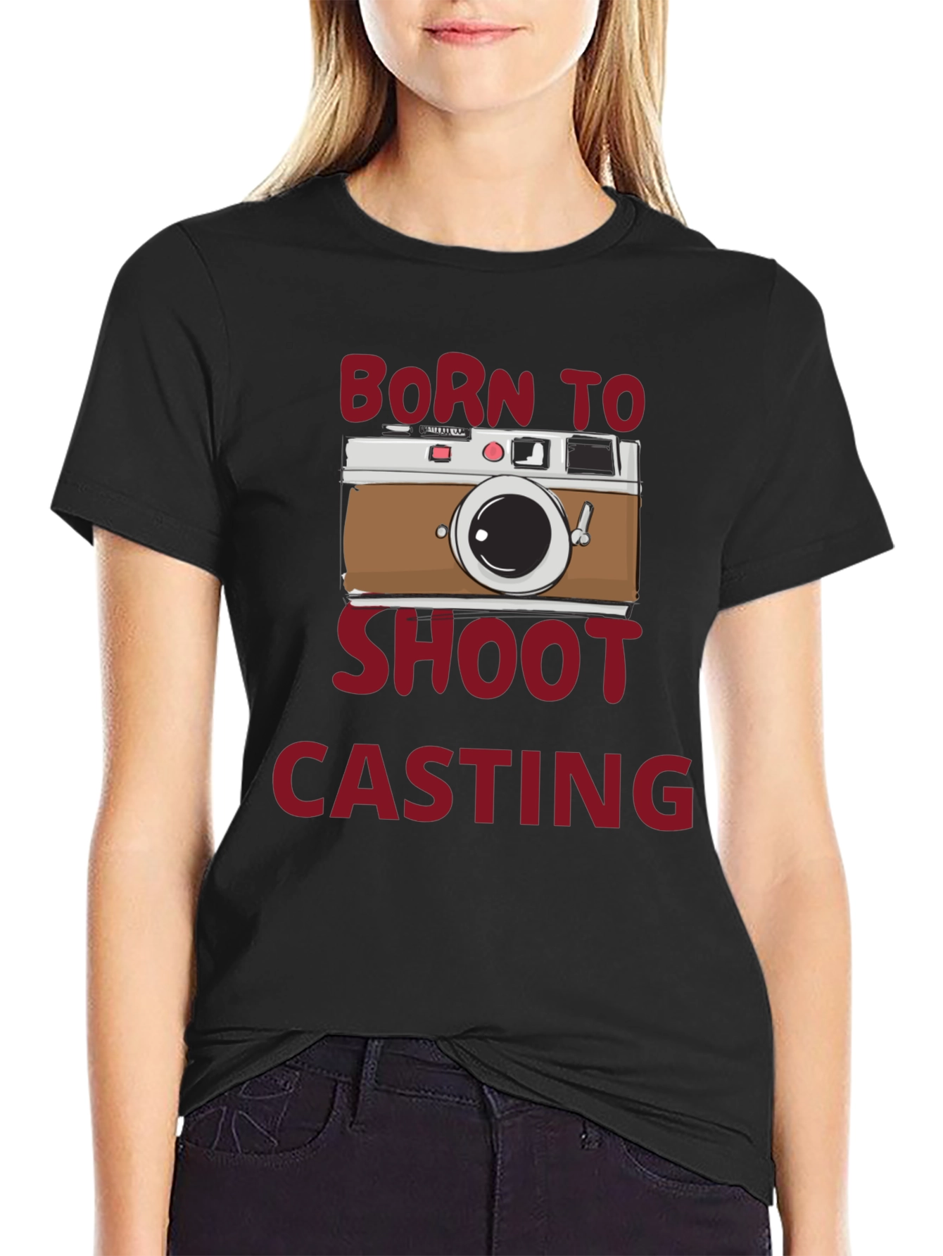 Black Born to Shoot Casting Black T-Shirt view 2