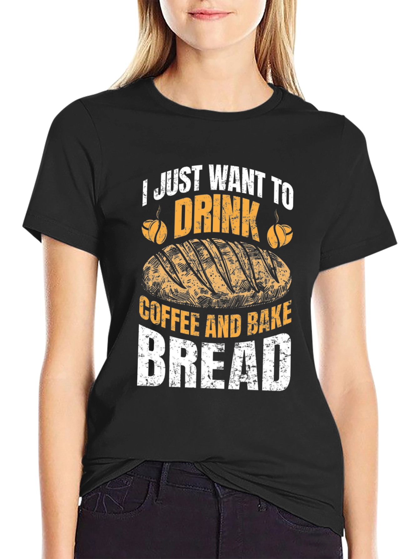 Black Coffee and Bread Lover's Tee view 2