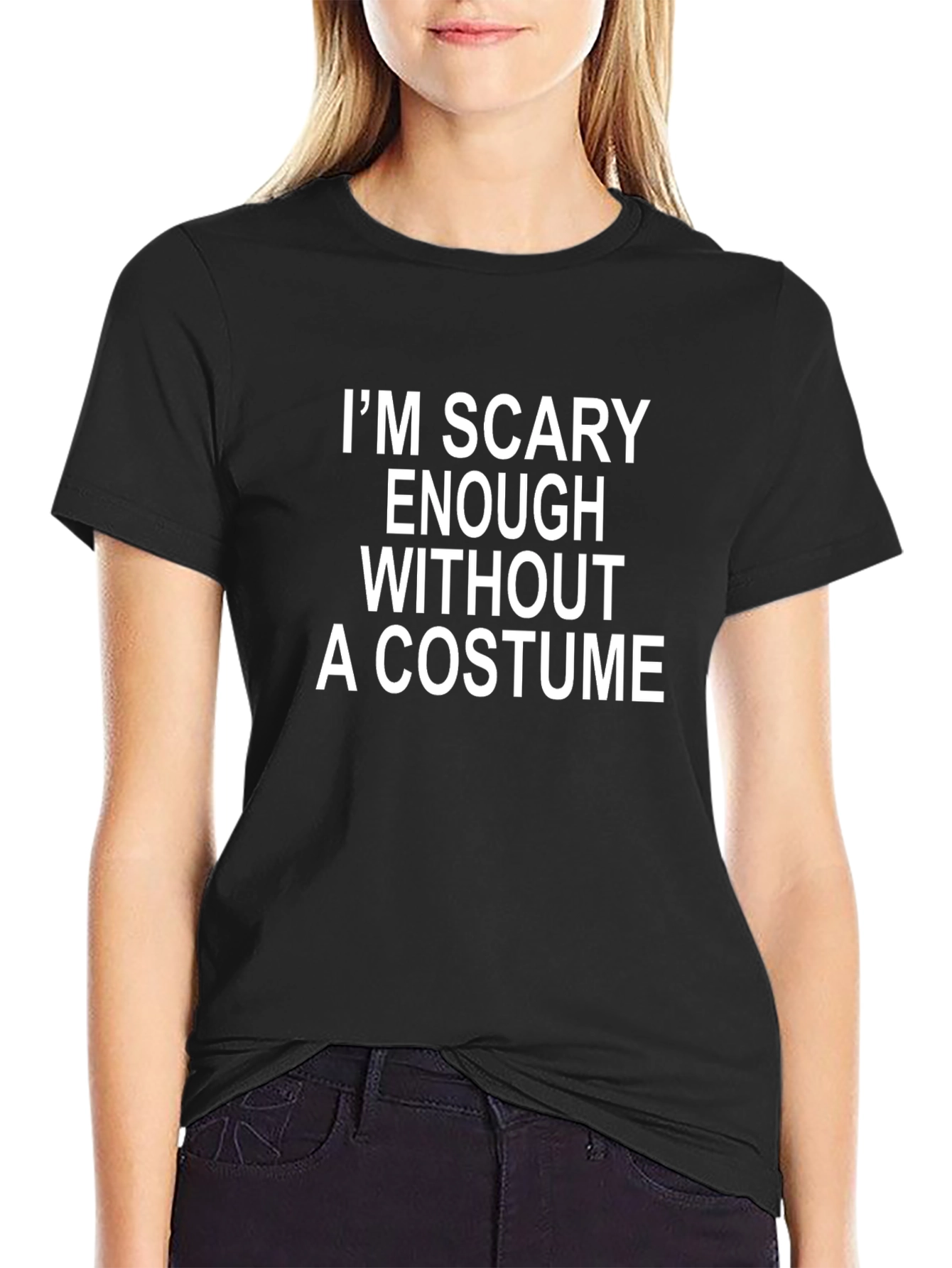 Scary Enough T-Shirt - Halloween Humor Tee - 2