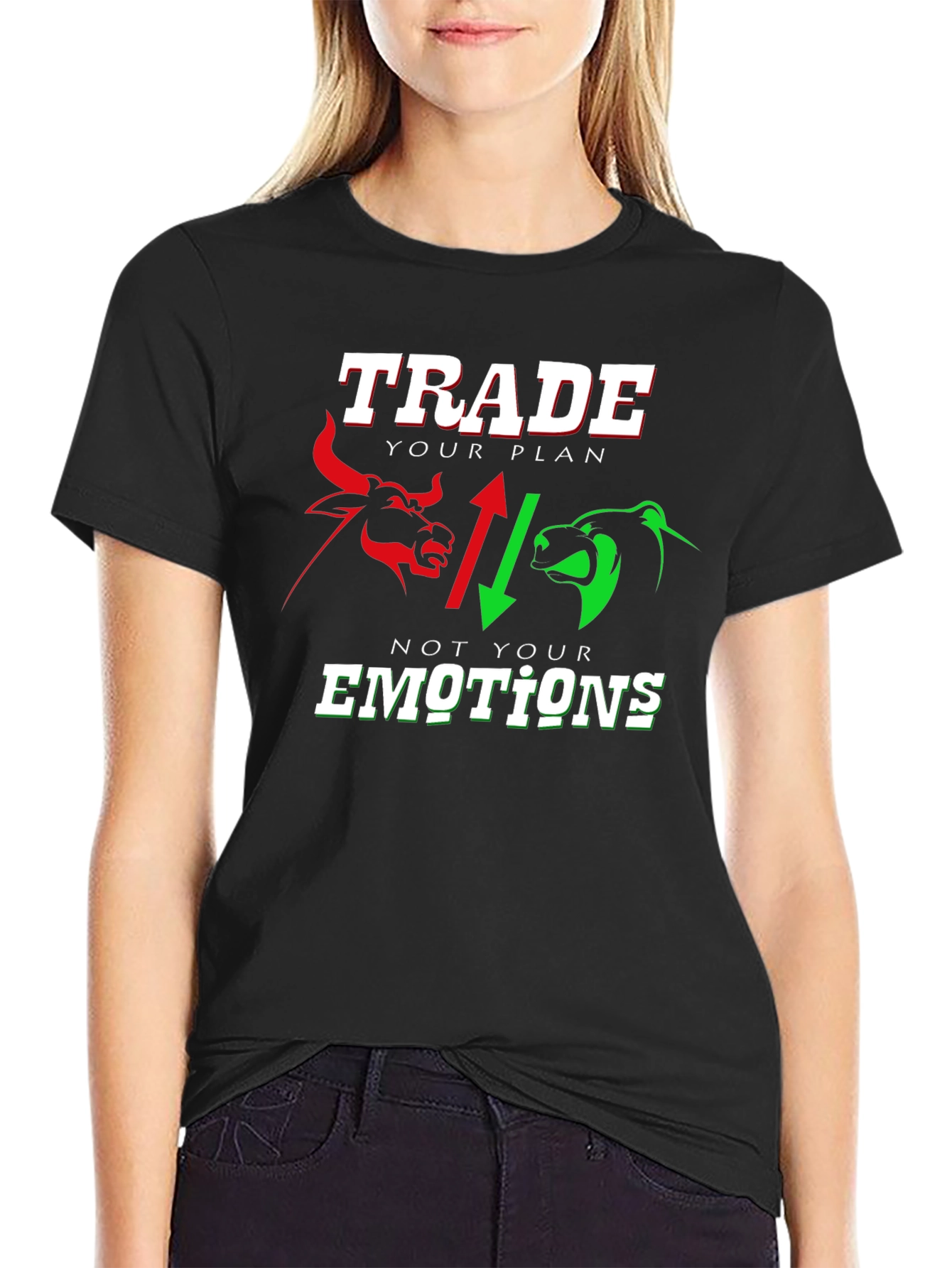 Black Trade Your Plan T-Shirt view 2