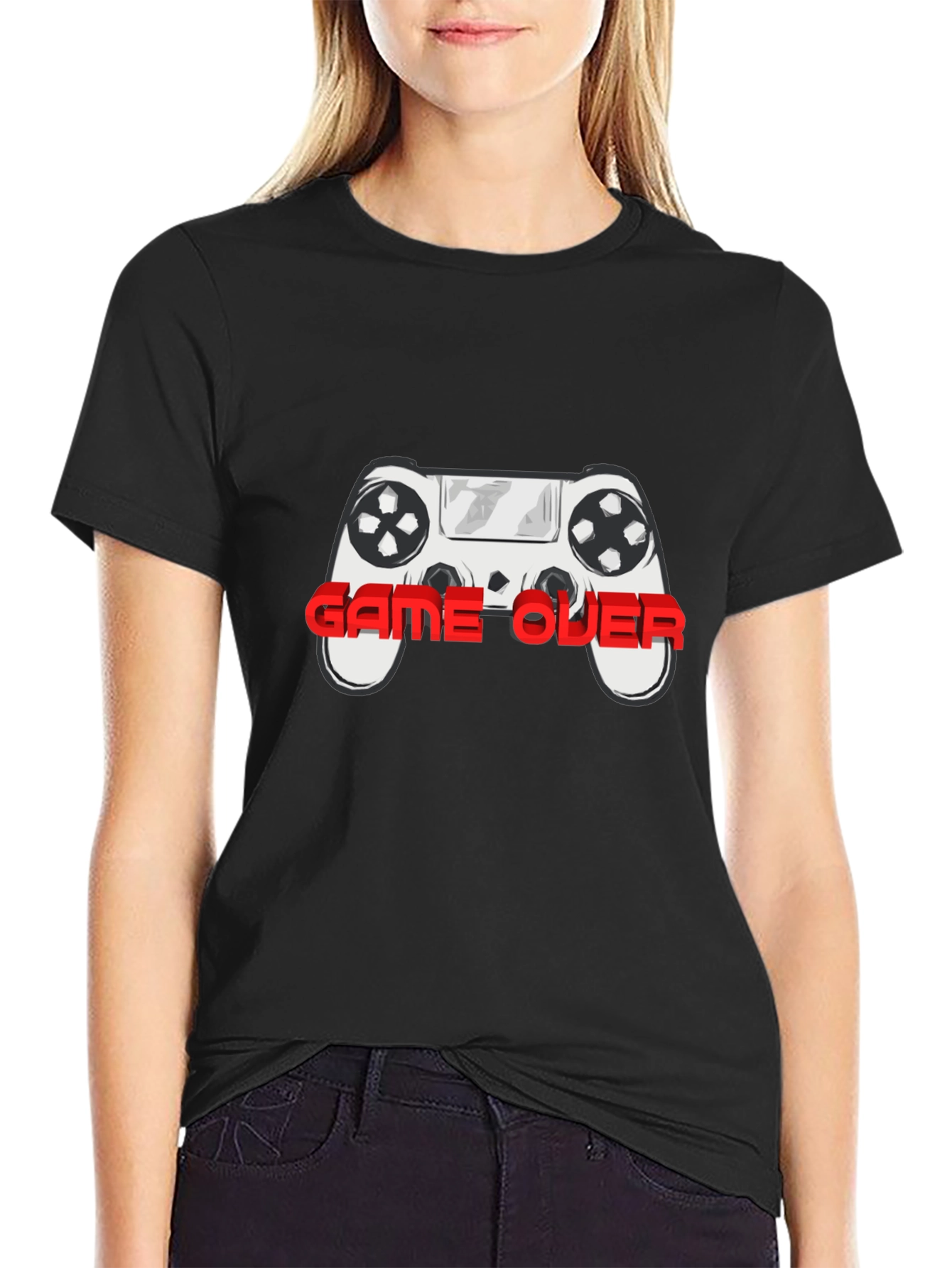 Black Game Over T-Shirt - Gamer Style view 2