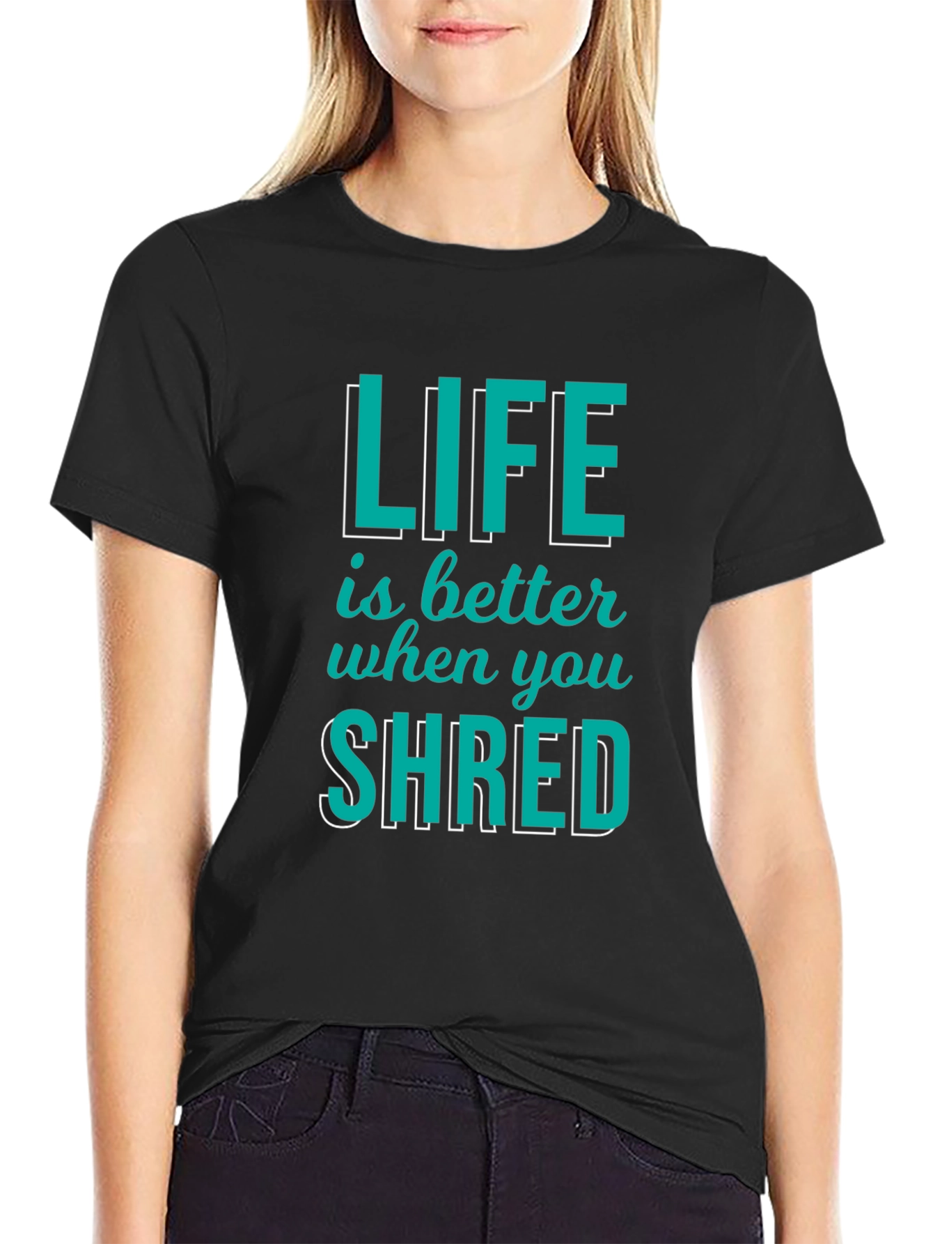 Black Life is Better When You Shred Graphic Tee view 2