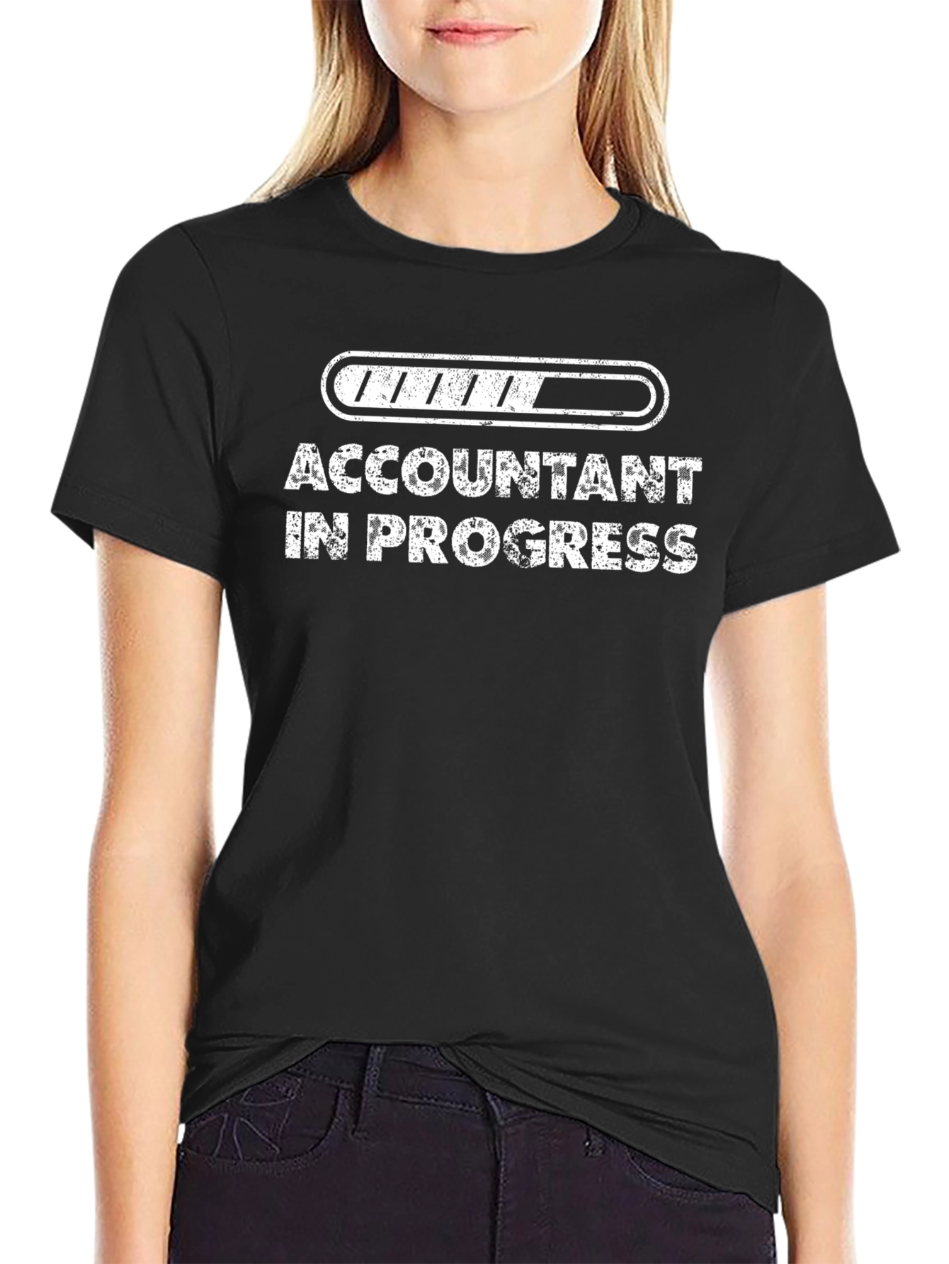 Black Accountant In Progress Funny T-Shirt view 2