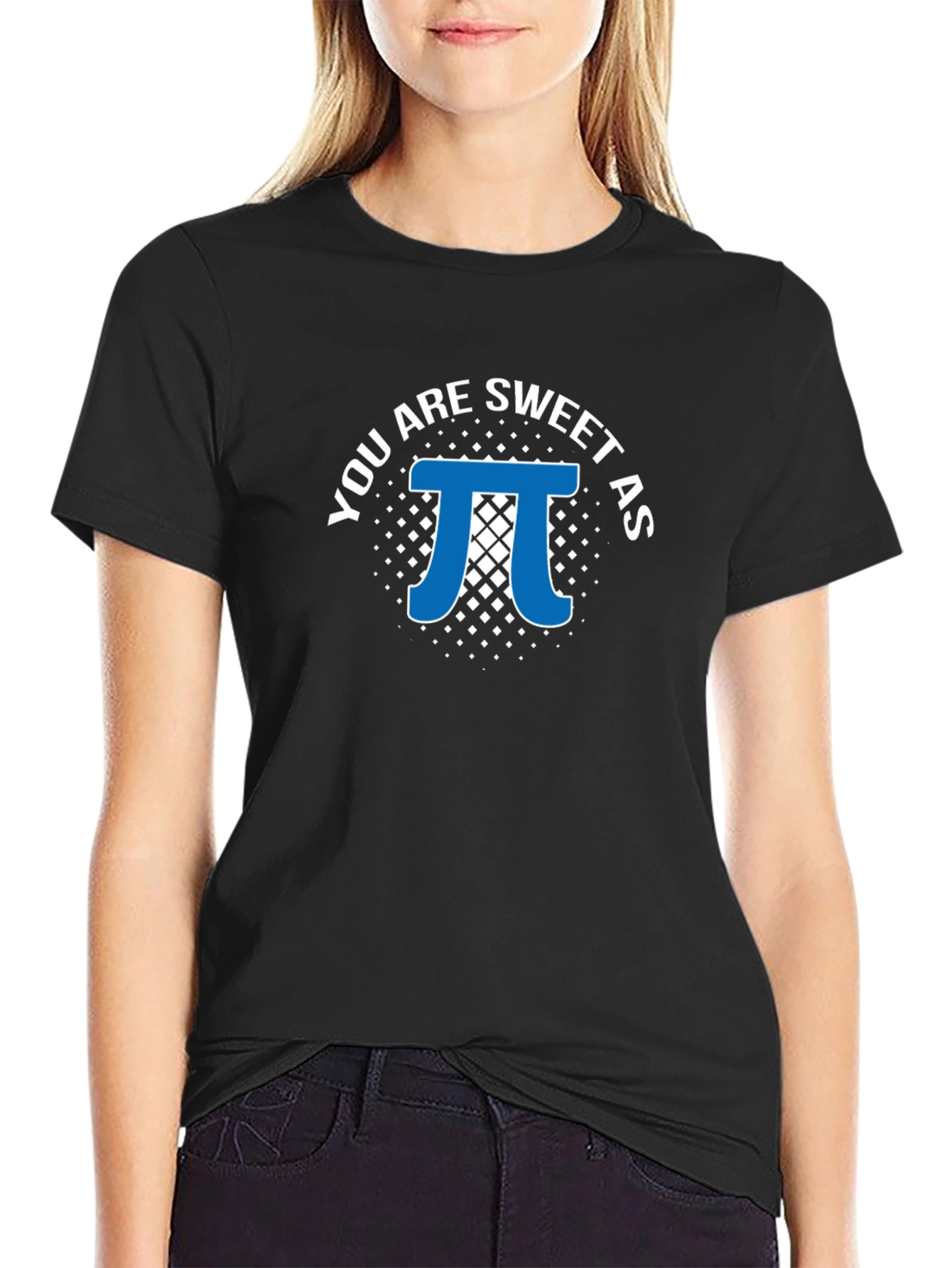Black You Are Sweet as Pi T-Shirt - Math Pun Tee view 2