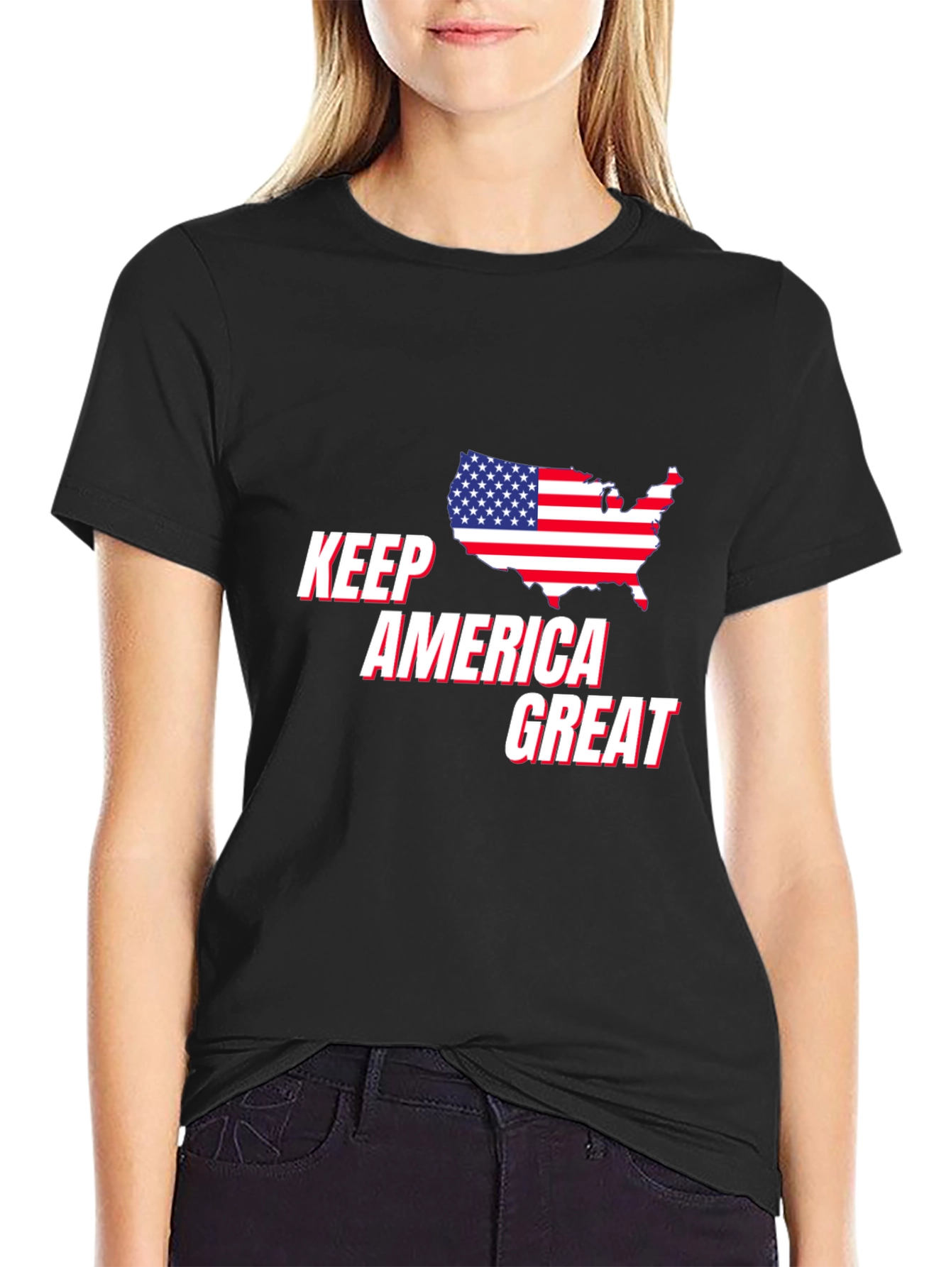 Keep America Great T-Shirt Patriotic USA Flag Graphic Tee - 2