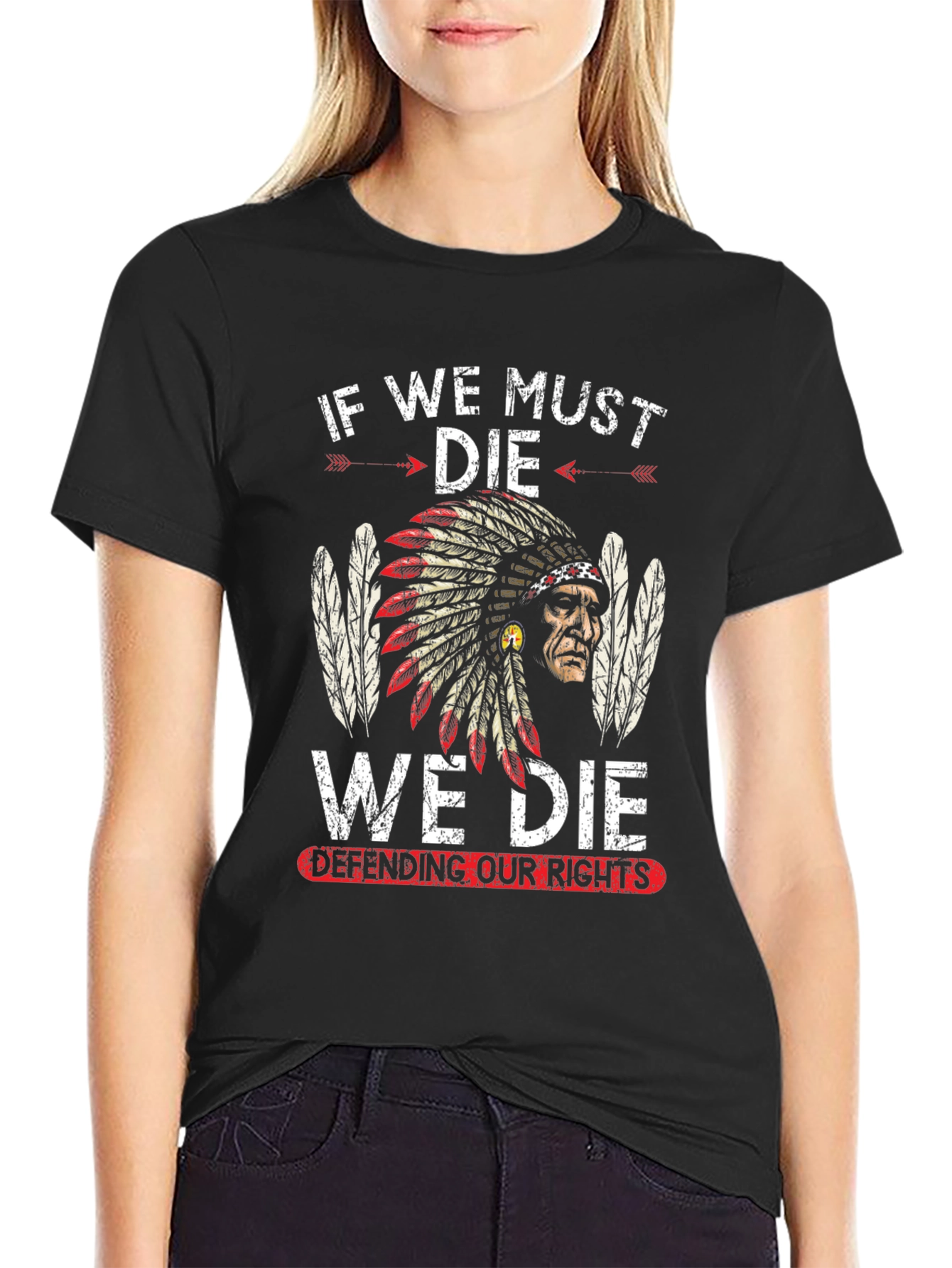 Black If We Must Die Tee view 2