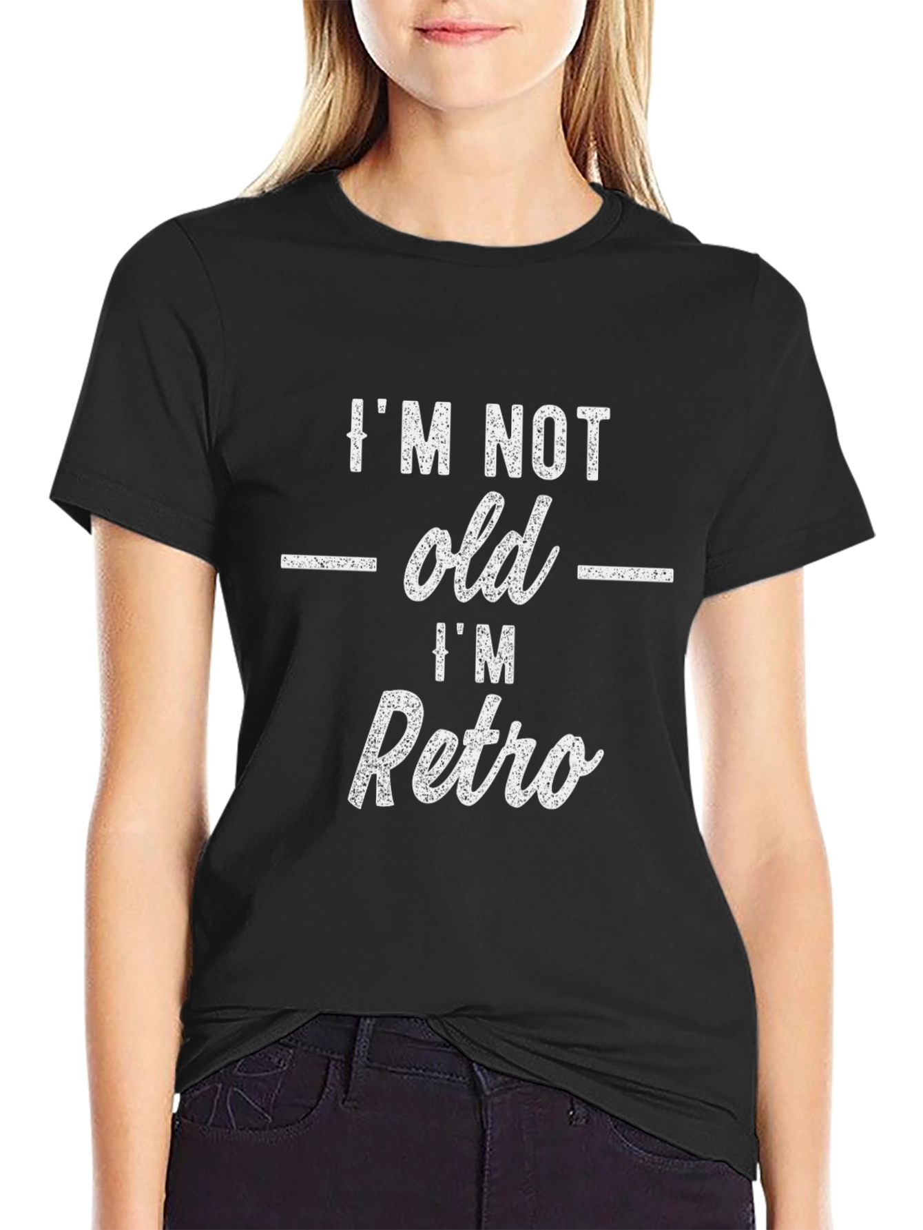 Black I'm Not Old I'm Retro T-Shirt view 2