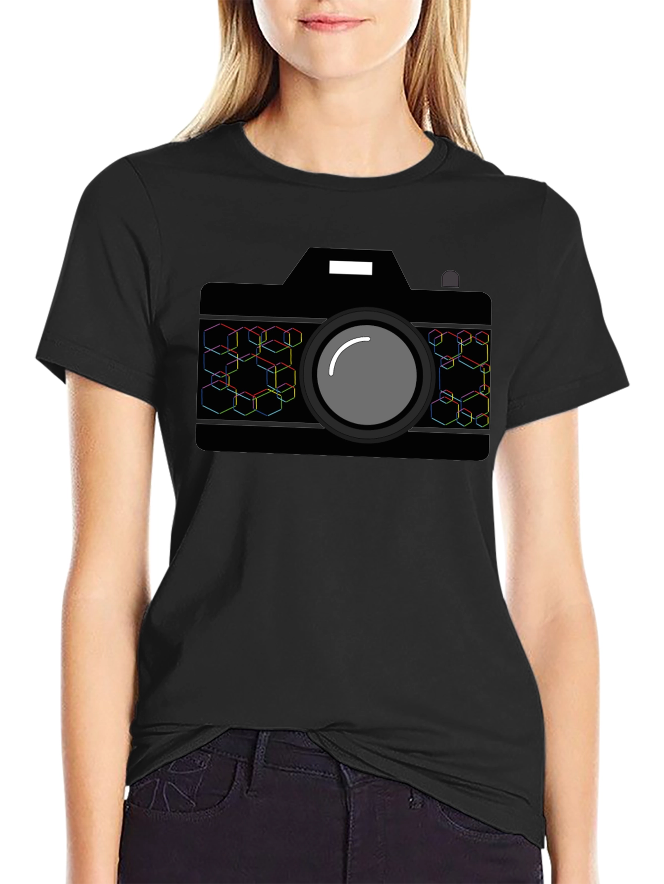 Black Camera Graphic Tee - Black view 2