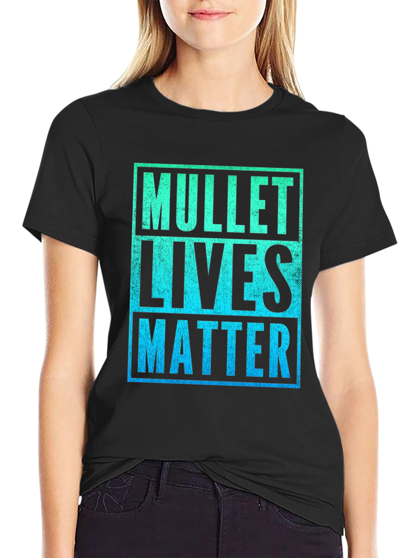 Black Mullet Lives Matter Graphic Tee view 2
