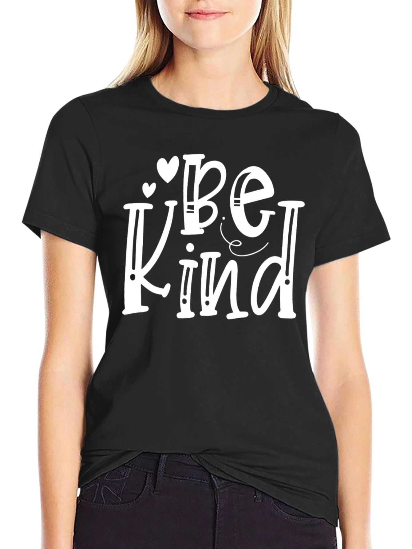 Black Be Kind Graphic Tee - Stylish Unisex T-Shirt view 2