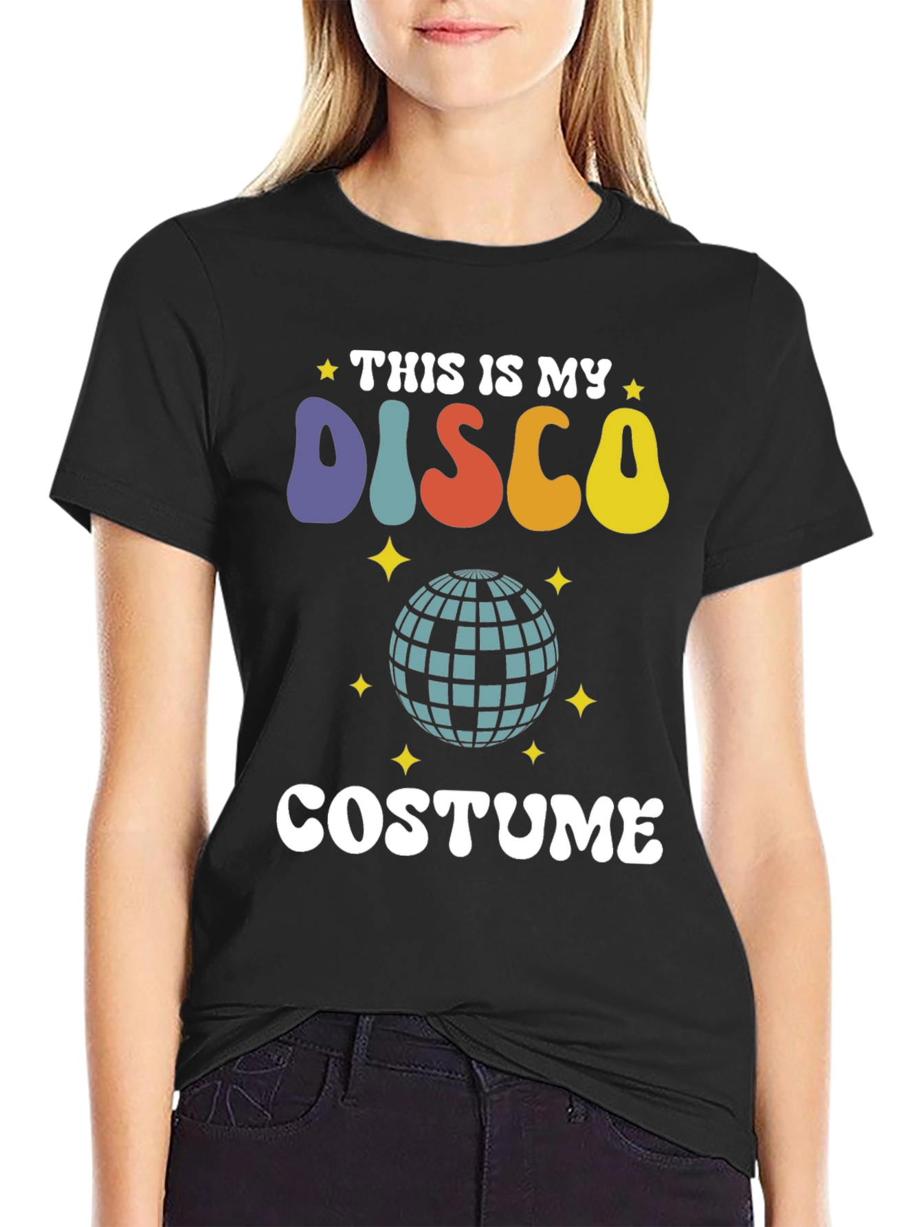 Black This Is My Disco Costume T-Shirt view 2