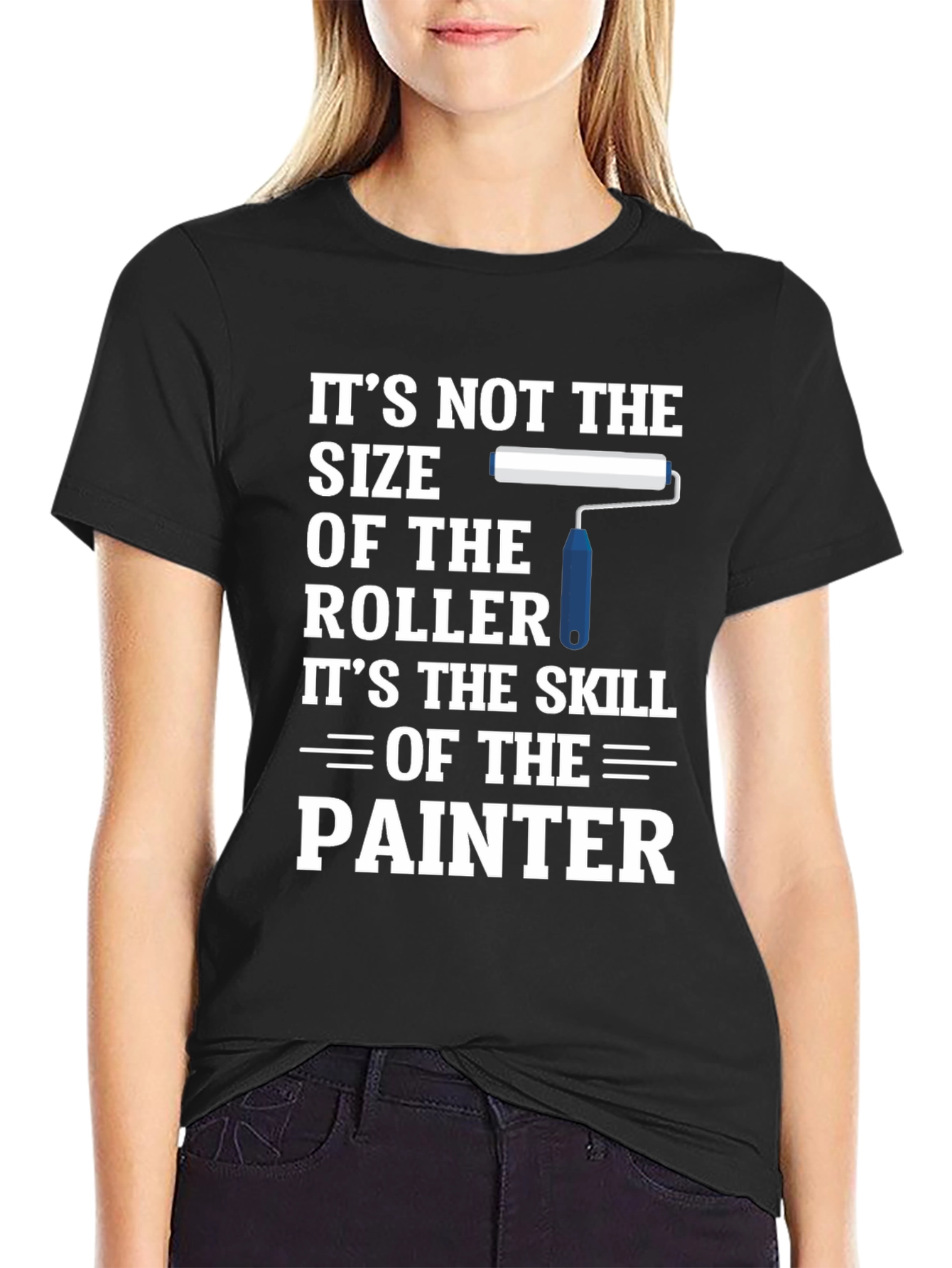 Black Painter Skill T-Shirt - Funny Painter Gift view 2