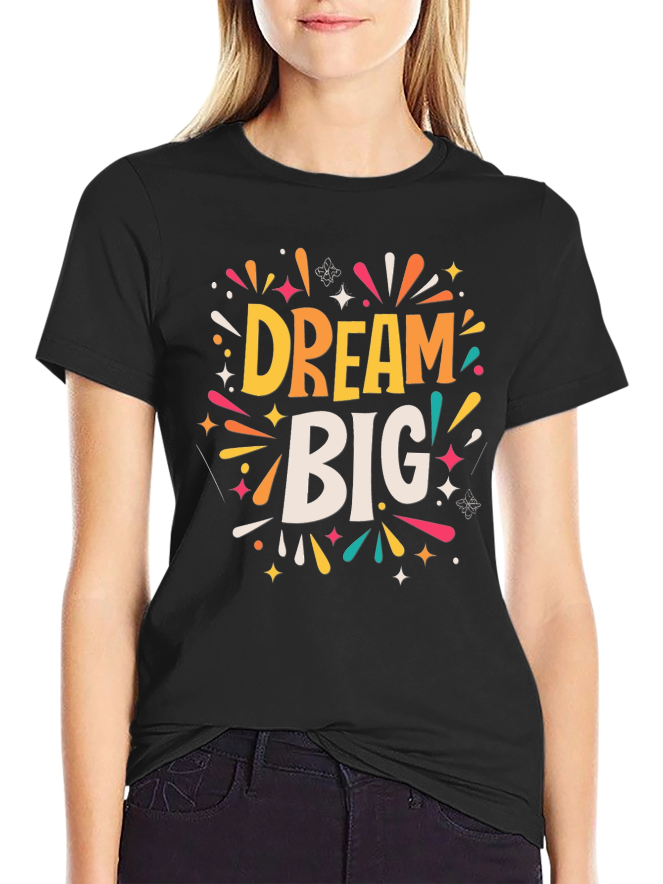 Black Dream Big Graphic Tee view 2