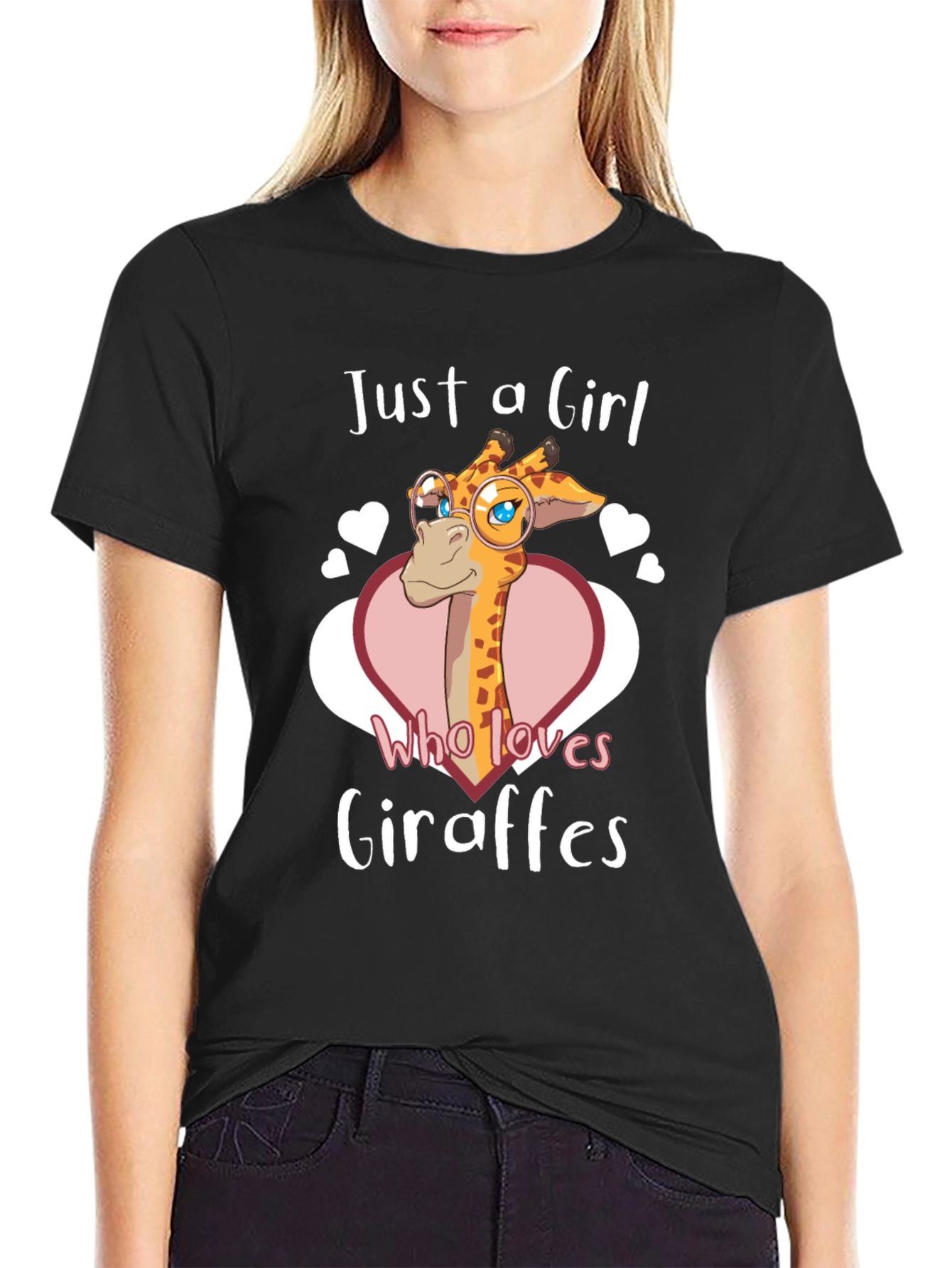 Giraffe Lover T-Shirt - Just A Girl Who Loves Giraffes - 2