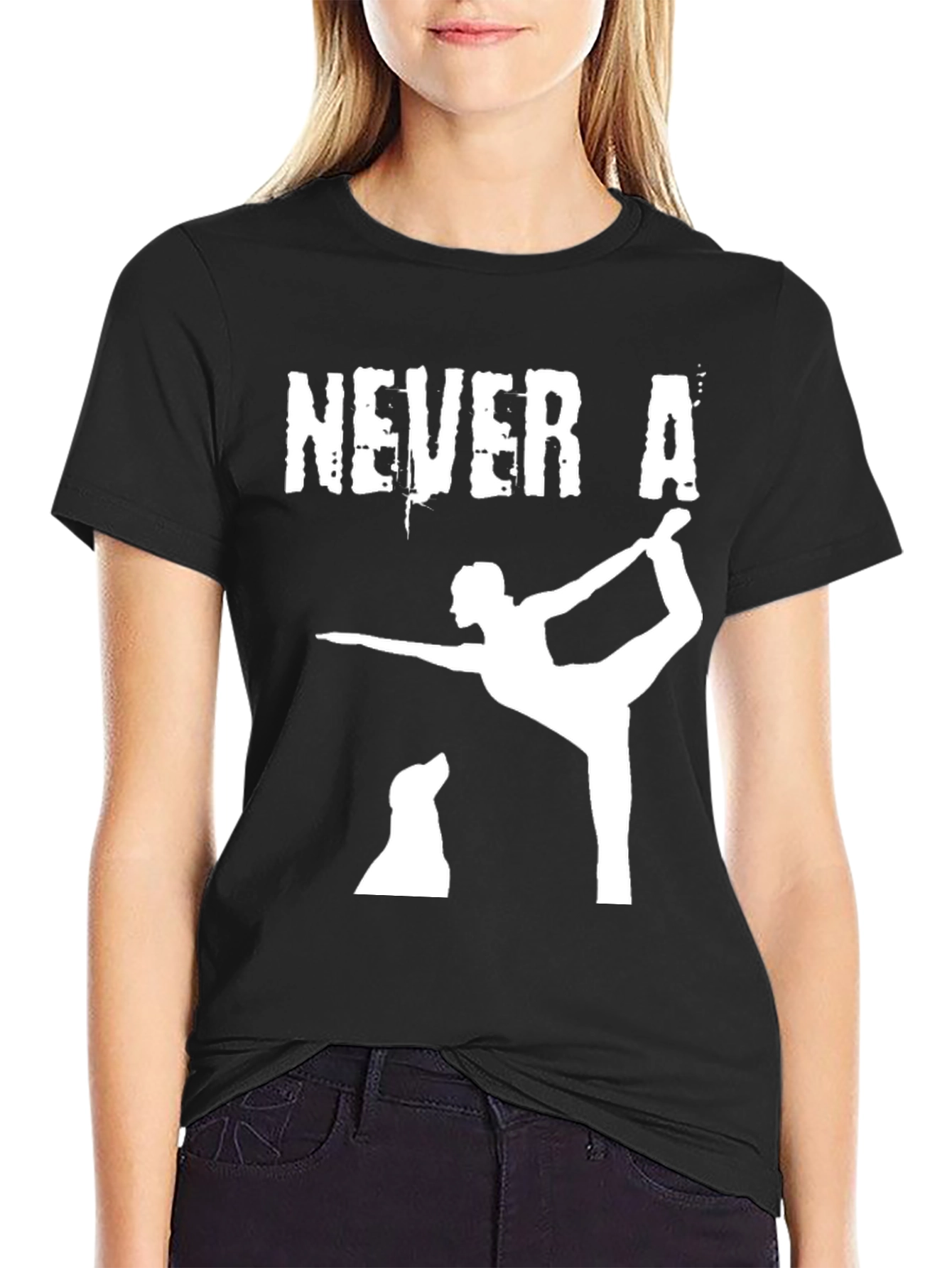 Black Never A Bad Yoga Pose with My Dog T-Shirt view 2