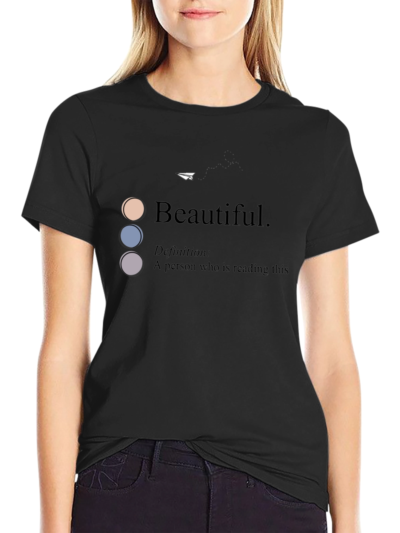 Black Beautiful Definition Graphic Tee - Unique & Stylish view 2