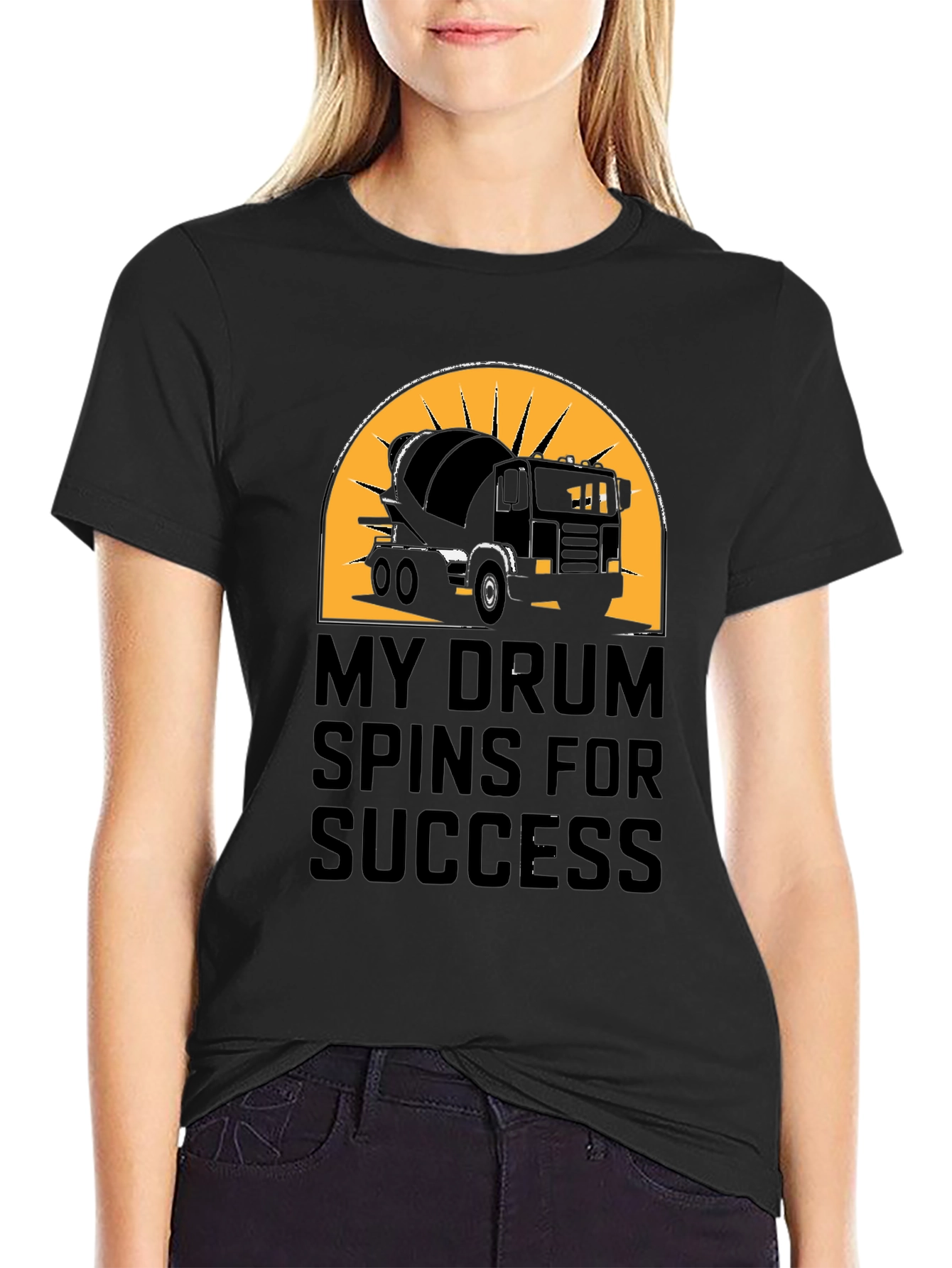 Black My Drum Spins for Success T-Shirt view 2
