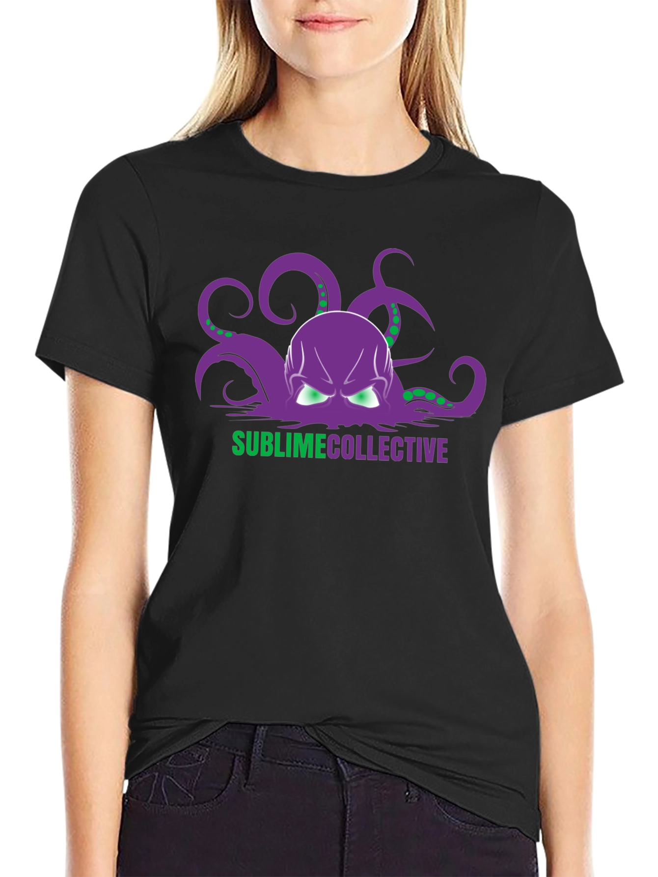 Black Sublime Collective Octopus Graphic Tee view 2