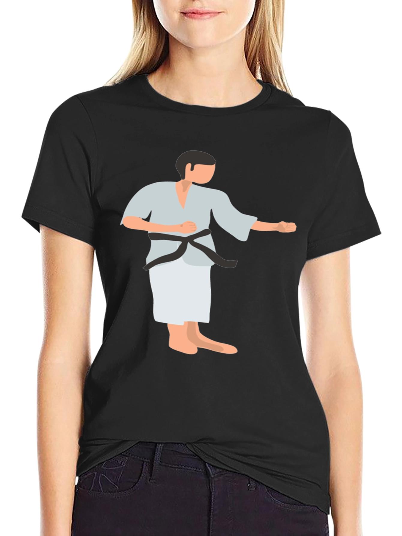 Black Karate Graphic T-Shirt - Black view 2