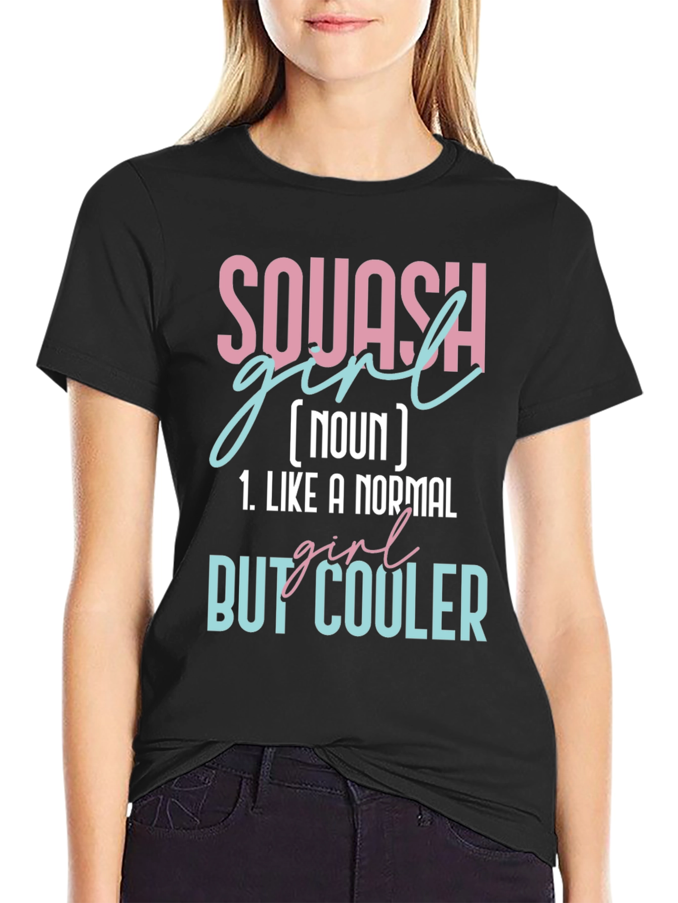 Black Squash Girl Definition T-Shirt - Cool & Unique Tee view 2