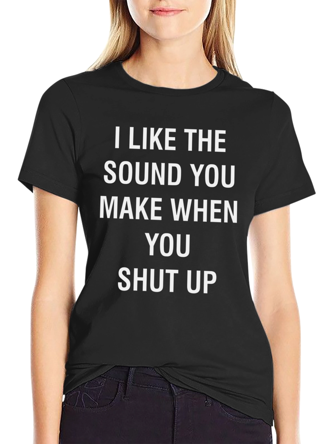 Black Sarcastic Humor Graphic Tee - I Like The Sound You Make view 2