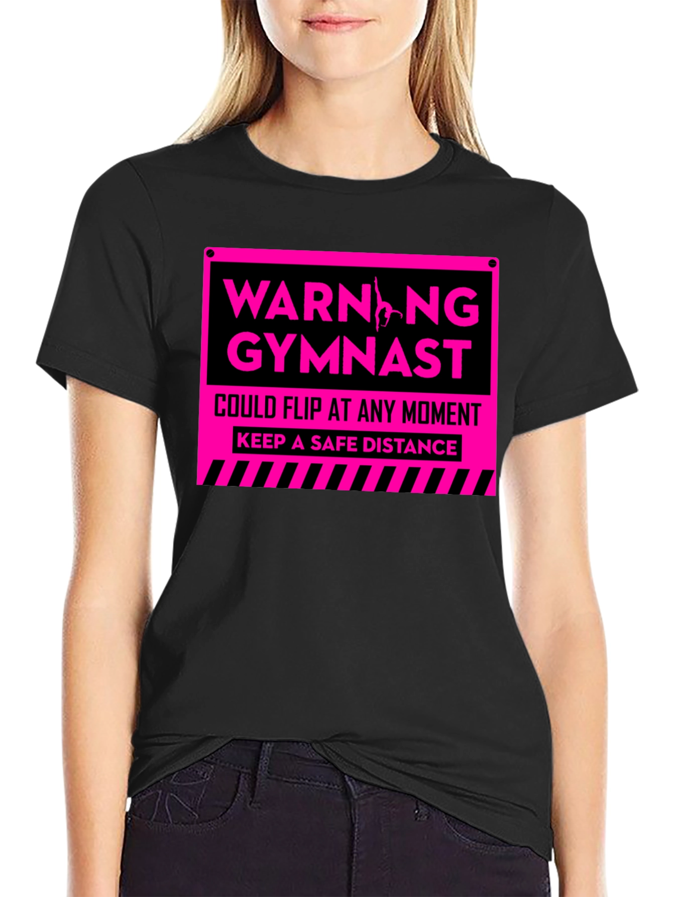 Warning Gymnast T-Shirt - Keep a Safe Distance - 2