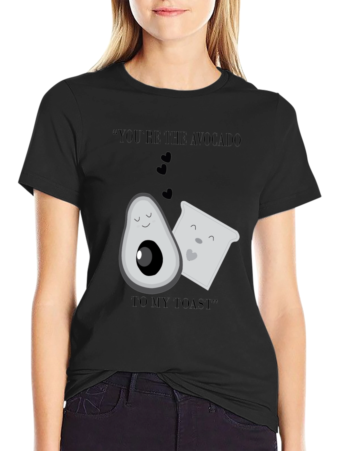 Black Avocado Toast Graphic Tee - Funny Foodie Shirt view 2
